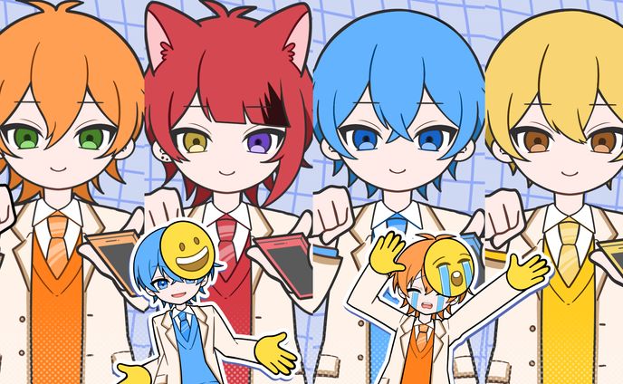 すとぷり様　すとぷり様、「お返事まだカナ💦❓おじさん構文😁❗️」歌ってみたMVイラスト制作