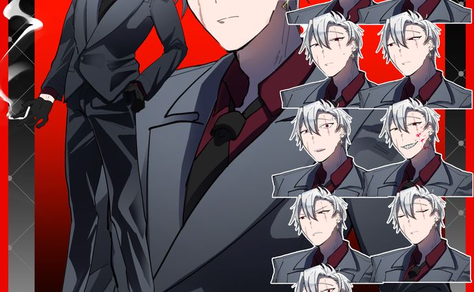 赤シャツの男