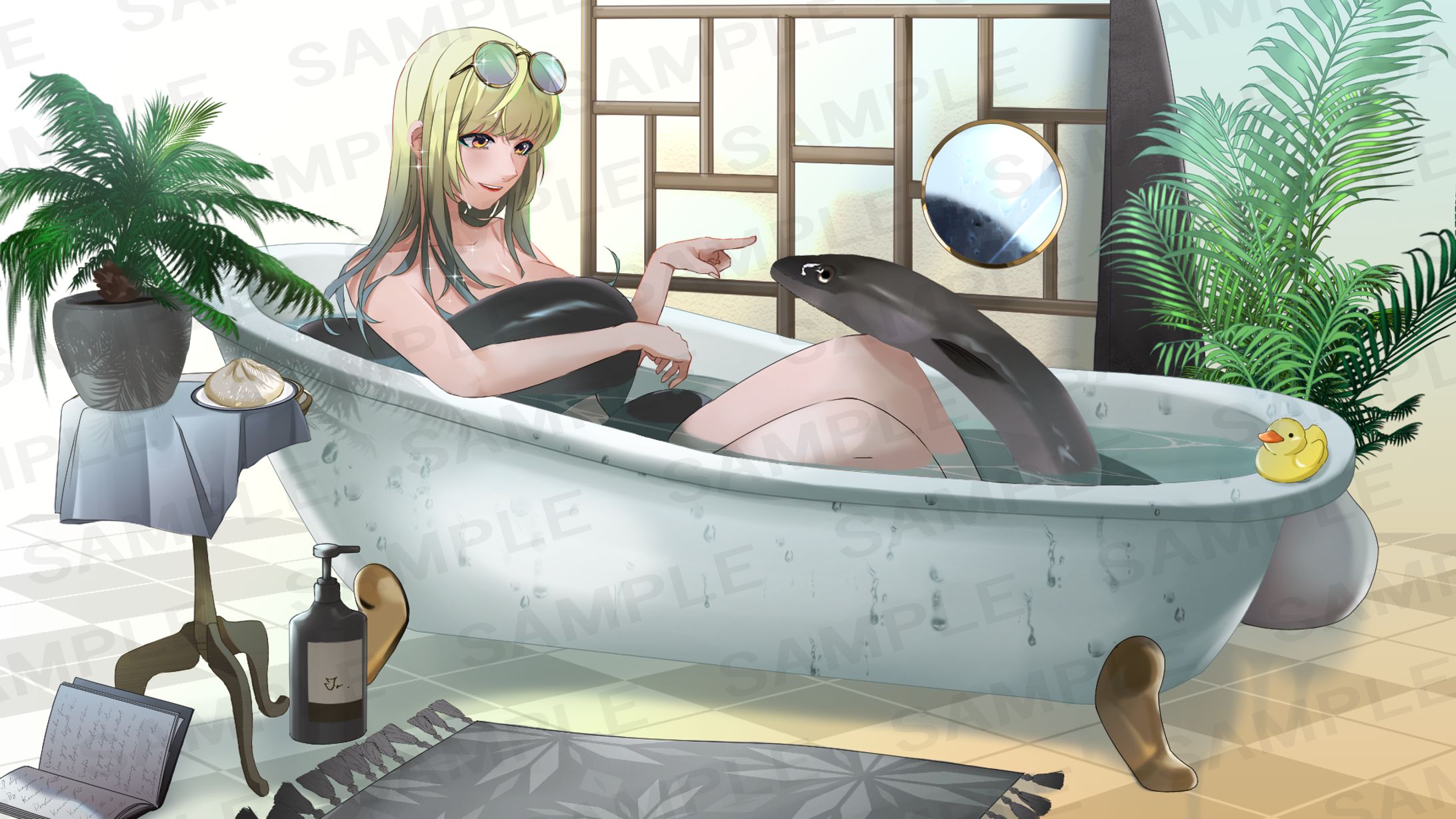 【ツーブロック様】オリジナル曲『ウナギを飼いたい』イメージイラスト-1