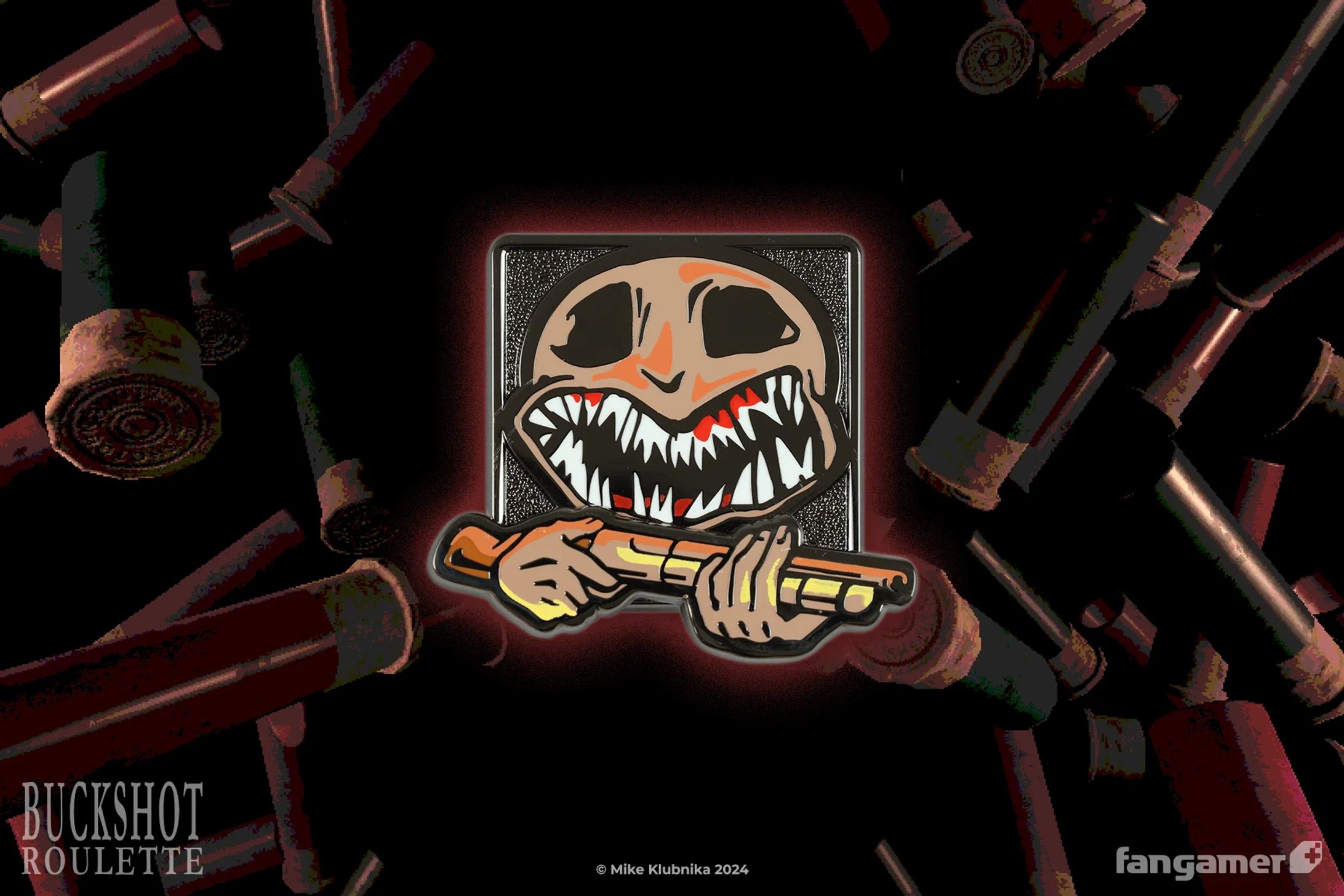 グッズ「Buckshot Roulette ディーラー ピンバッジ」-1