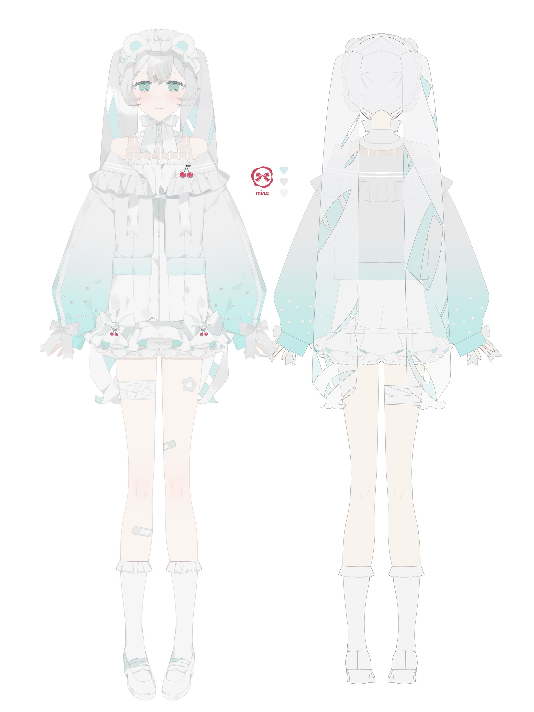 立ち絵 ♡ しろくま（レイヤー分割）-1