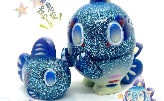 Ushimaru Saeki x 郷土玩具怪獣®キブナドン&黄ぶなのうおちゃん スターリーポップ ver.カラーデザイン