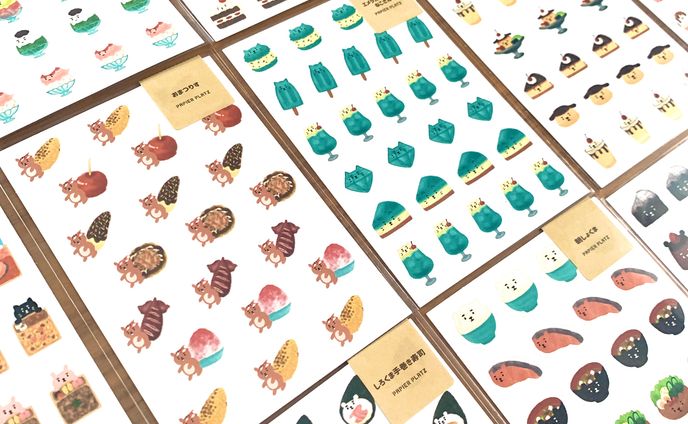 たべもの×いきものシール