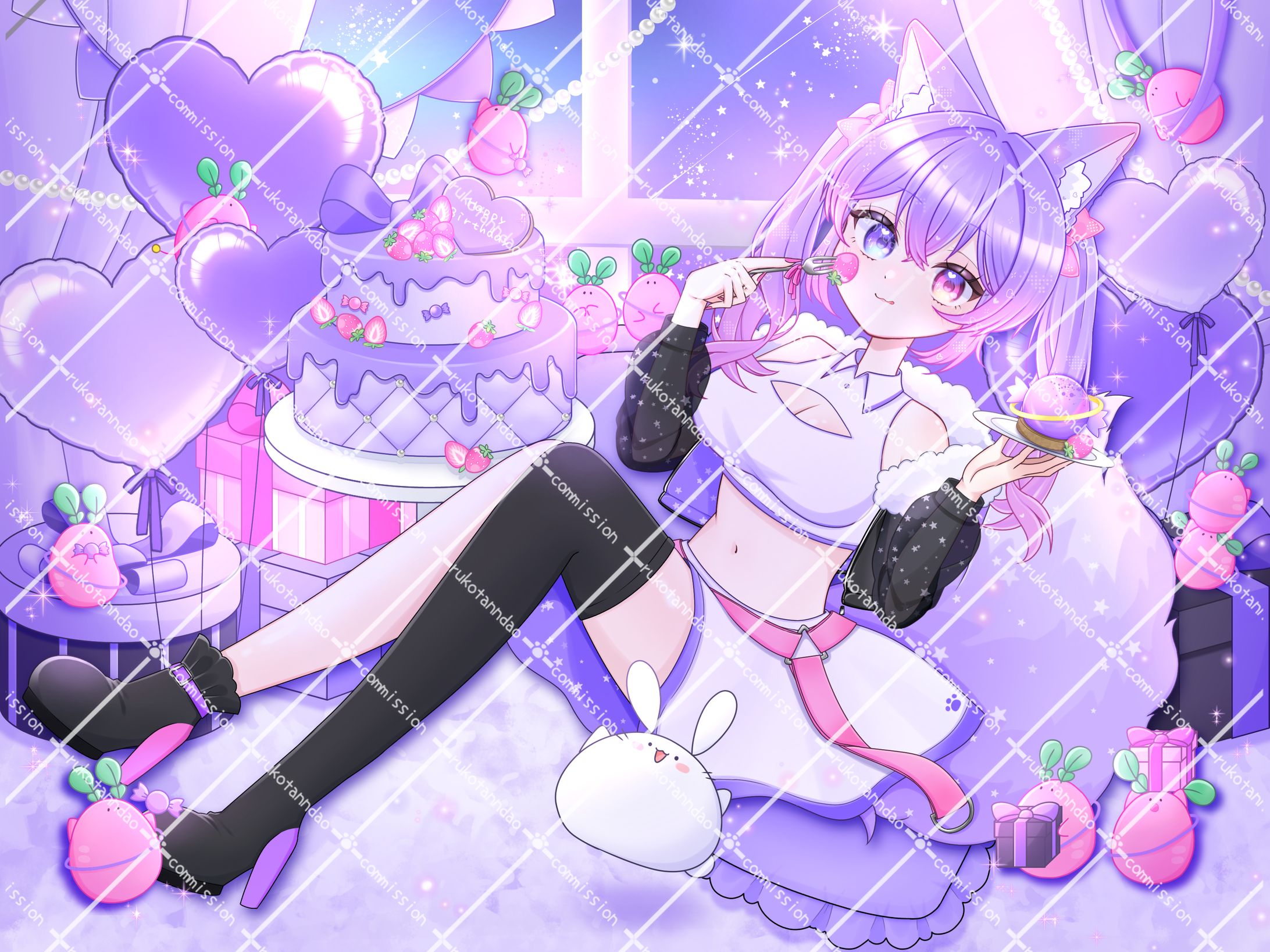 【愛夢珠るこ。】誕生日イラスト-1