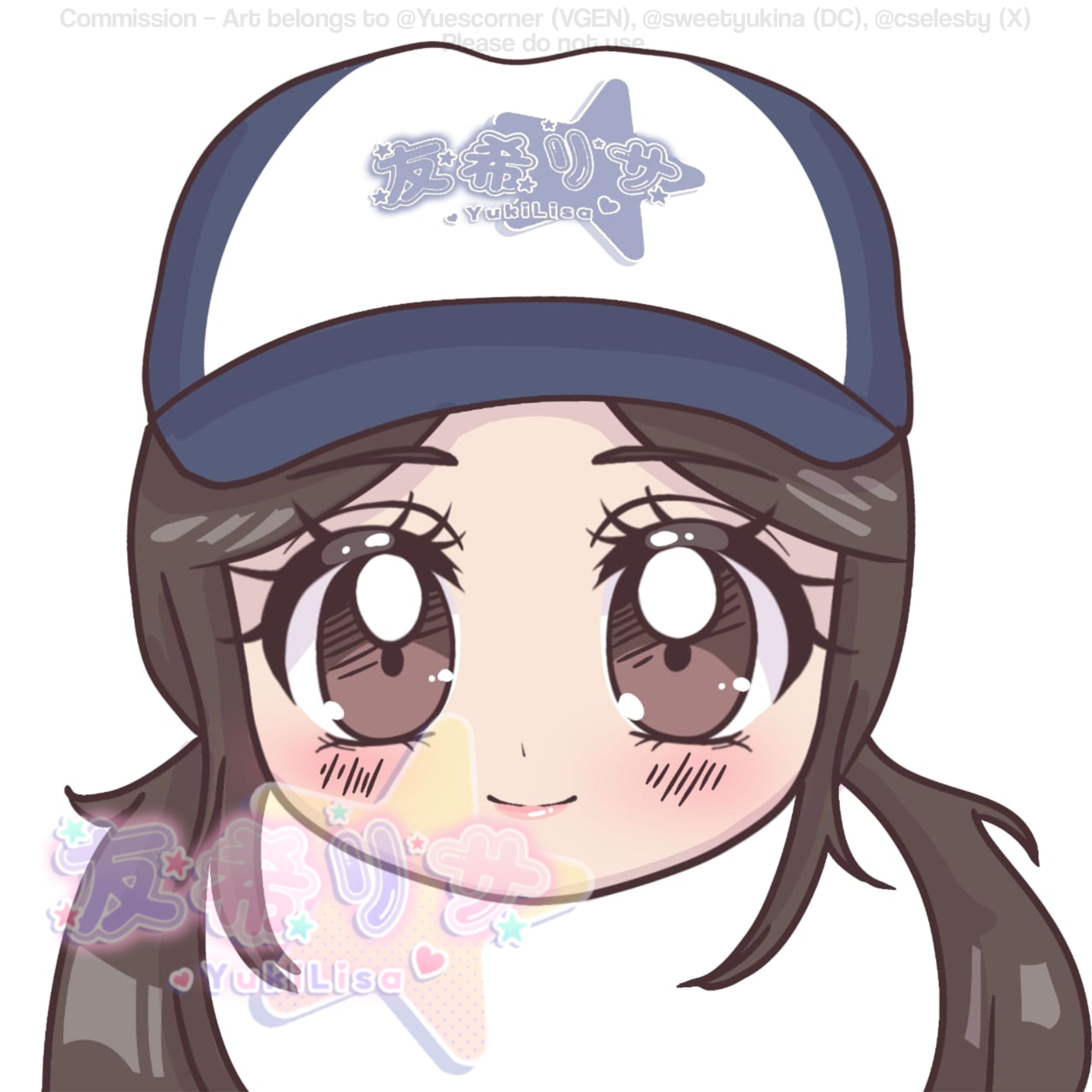 Chibi OC commission art (Headshot full render)-1