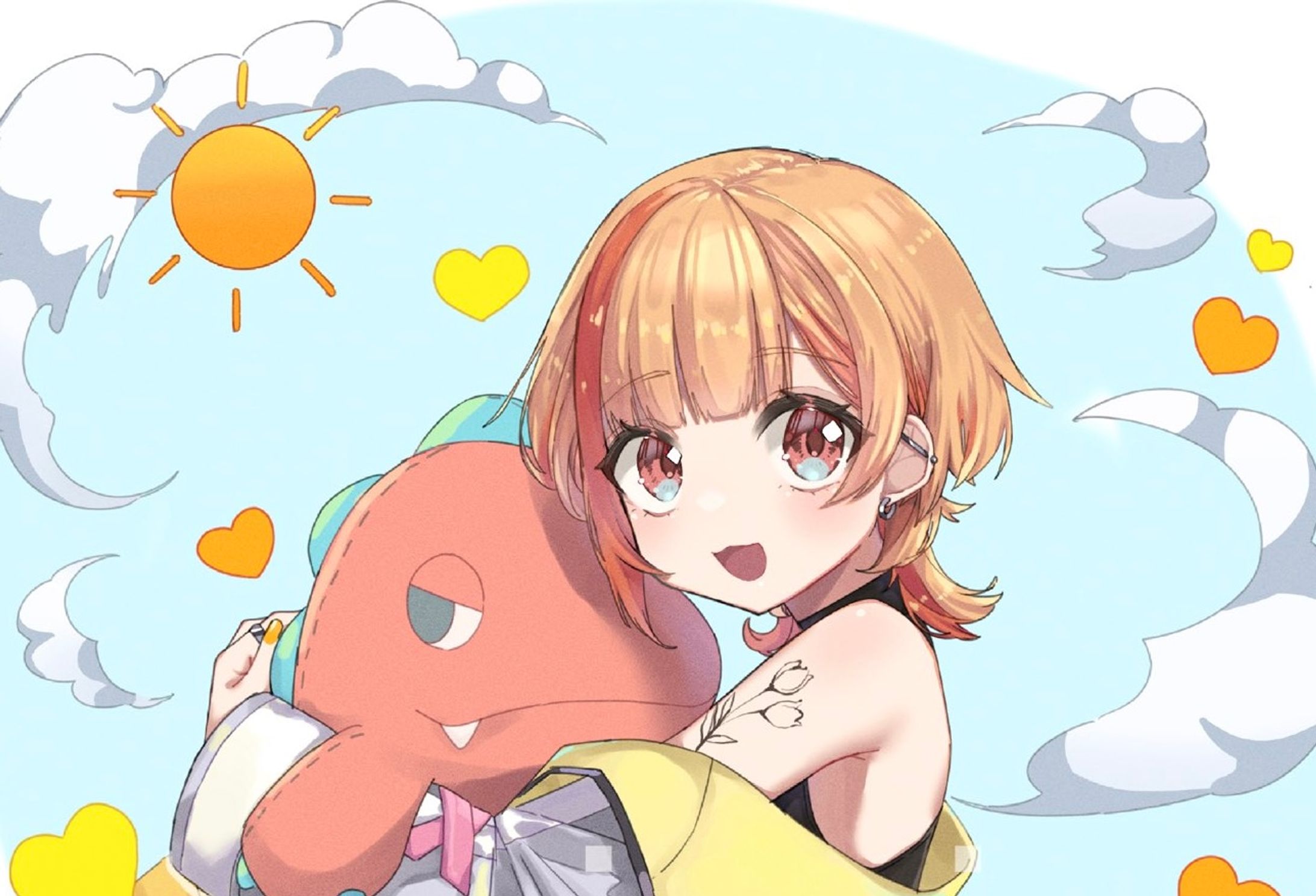 ○イラスト○ Vtuber 珠久莉　朱乃さん-1