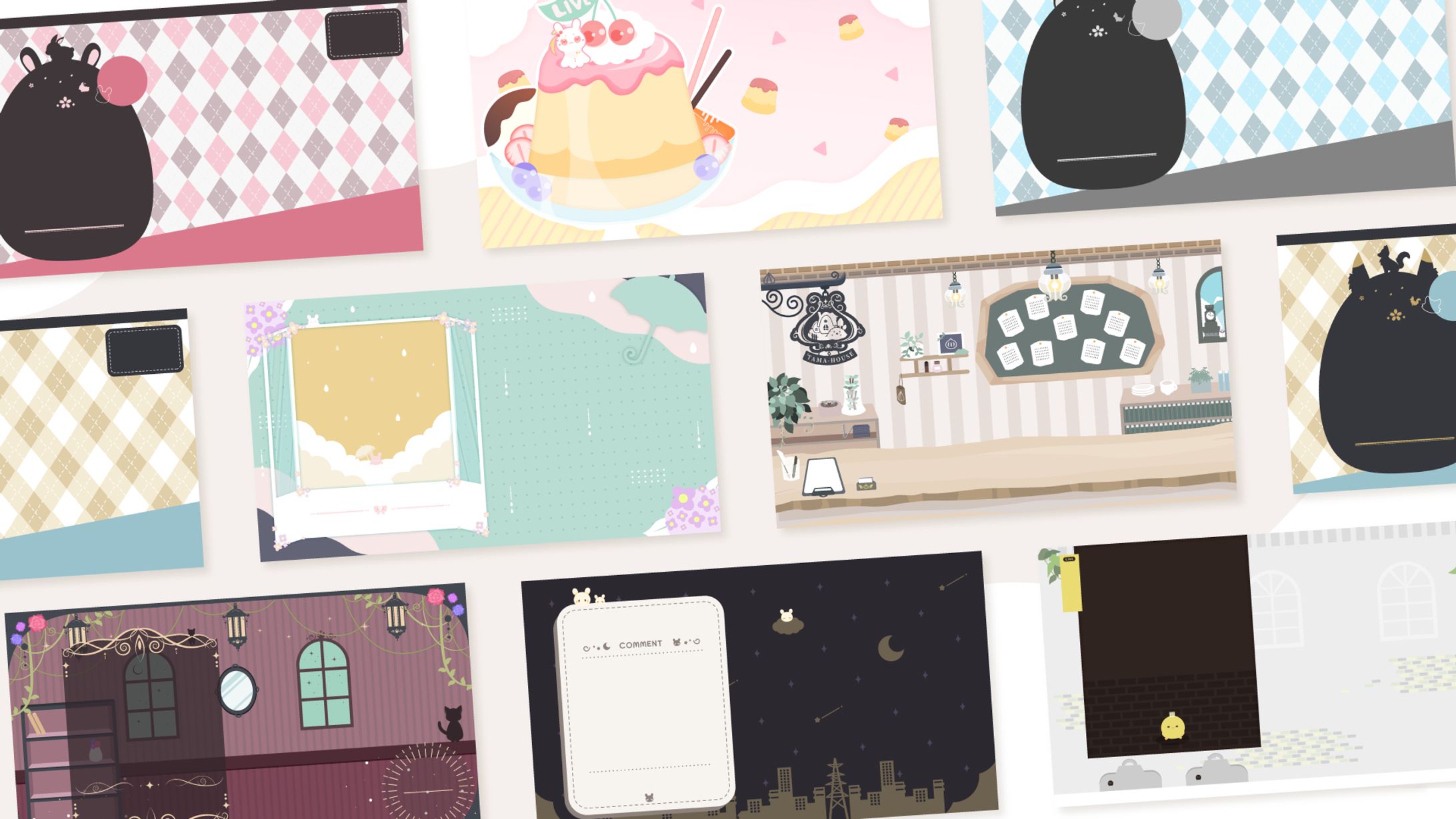 お洒落な配信画面-1