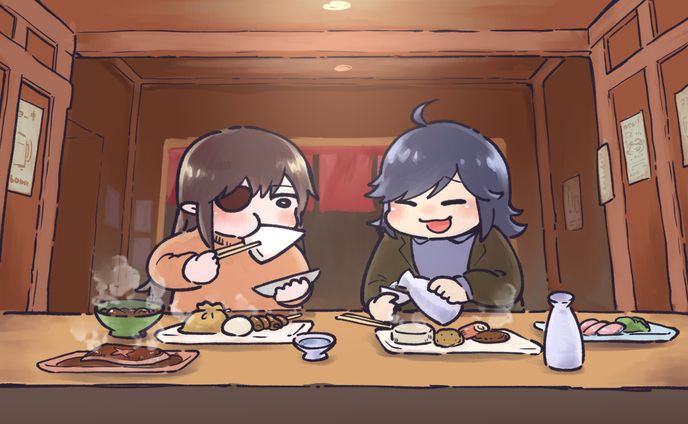 デジタル画　デフォルメ人物