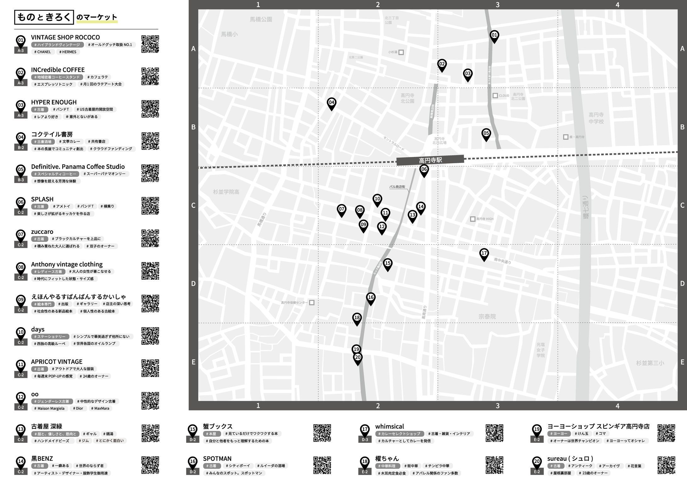 高円寺店舗MAP【ポスターデザイン】-1