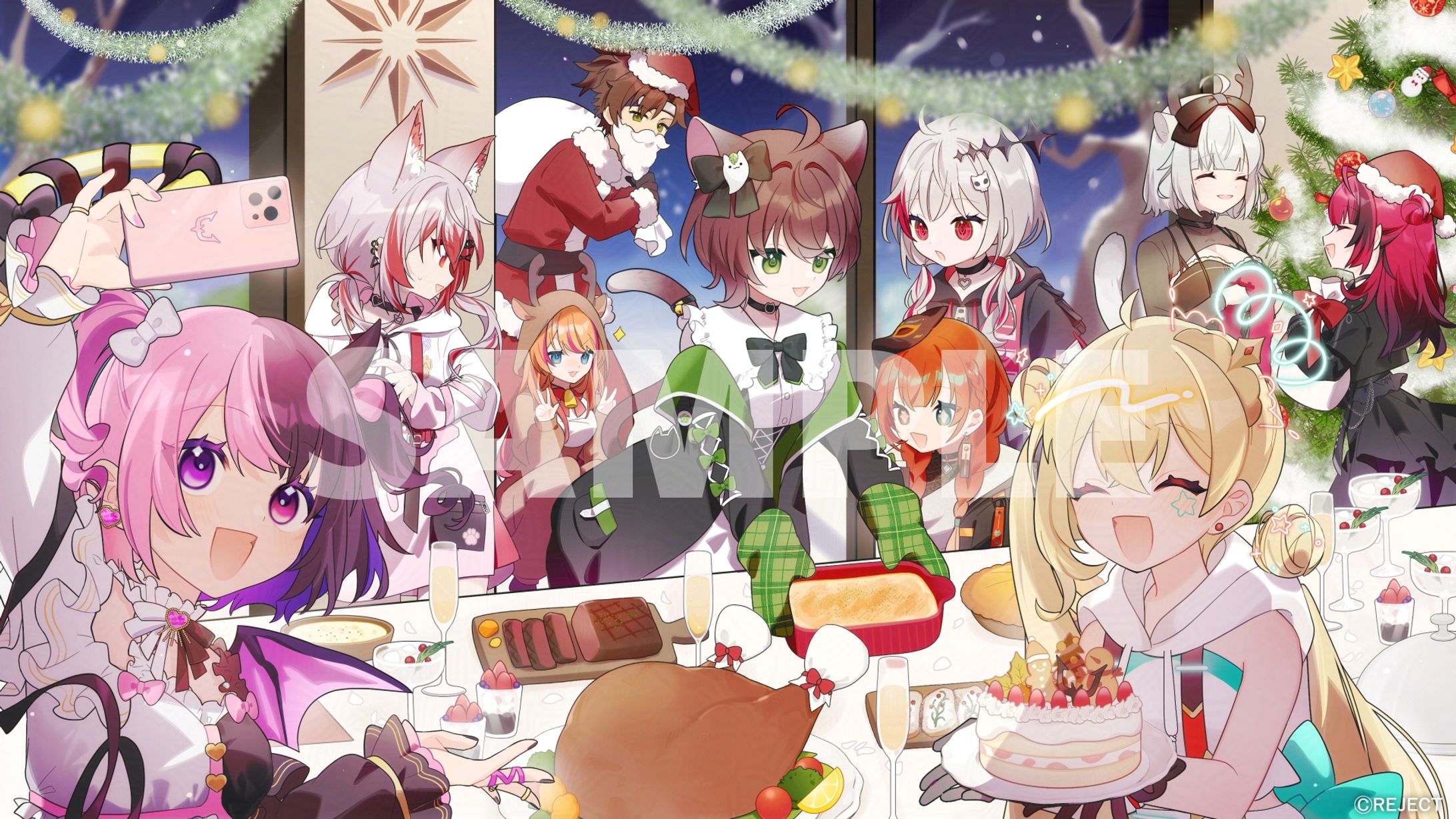 クリスマスイラスト制作│株式会社REJECT 様-1