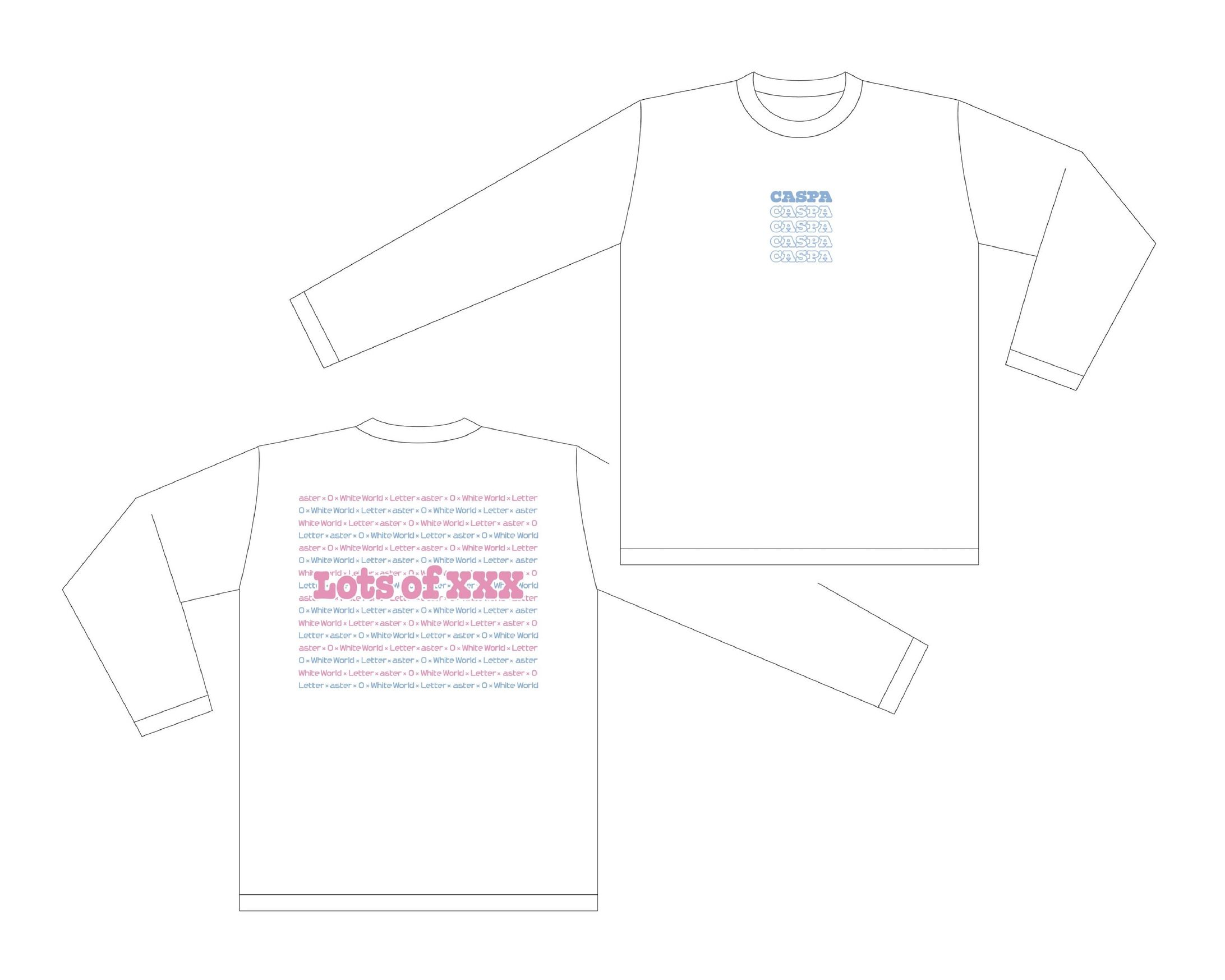 CASPA『Lots of xxx』ロングTシャツ-1