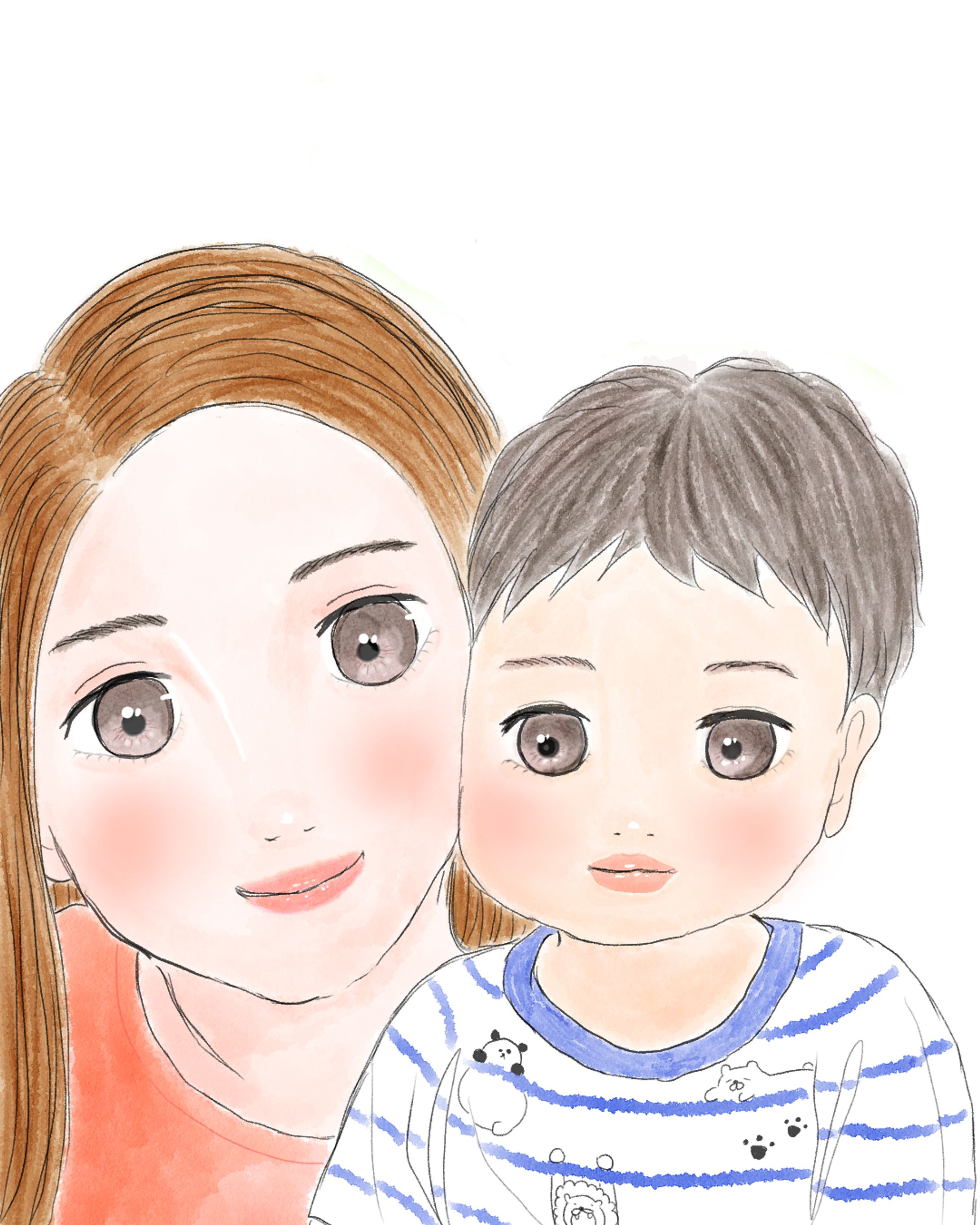 親子似顔絵-1