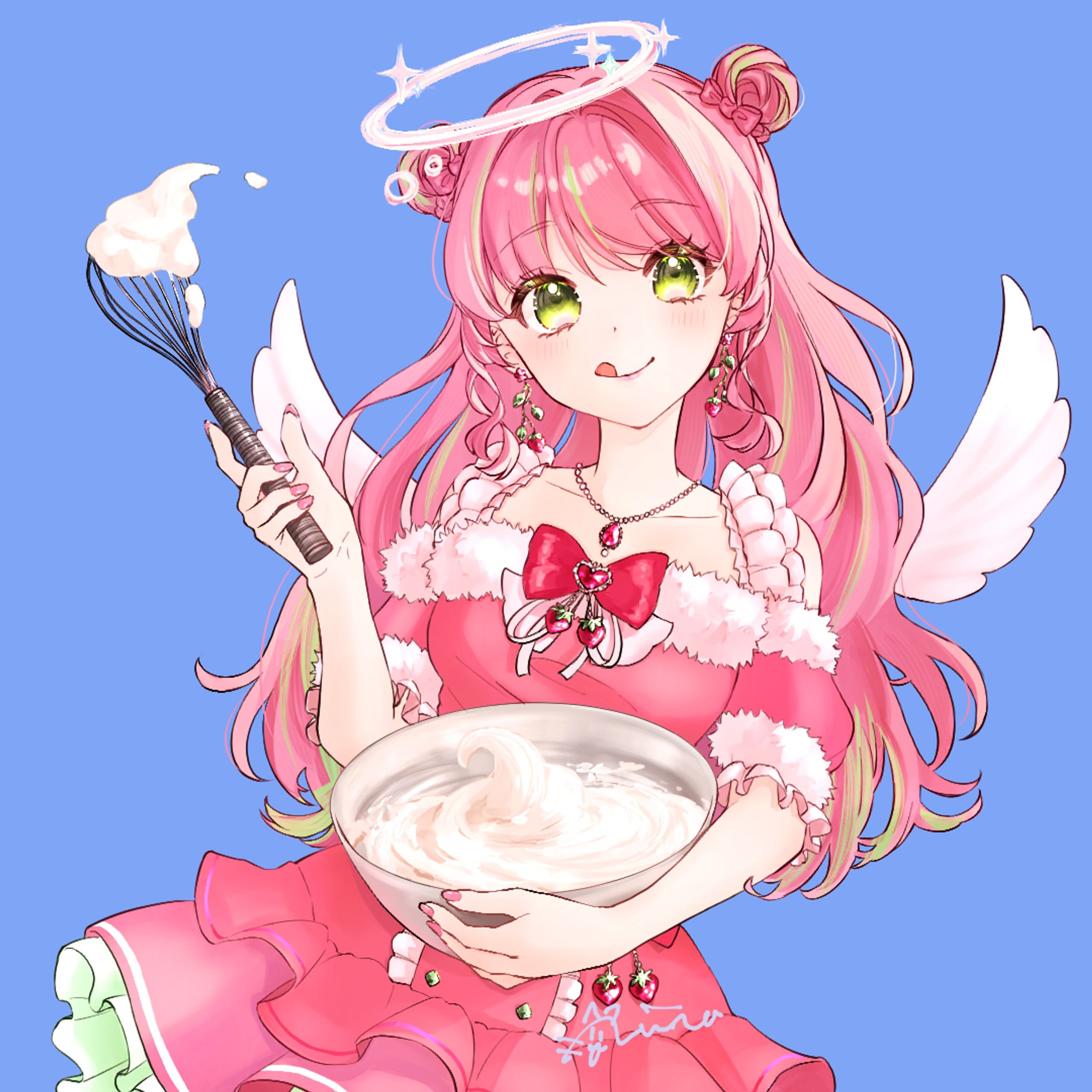苺恋ゆあ様 バストアップイラスト-1
