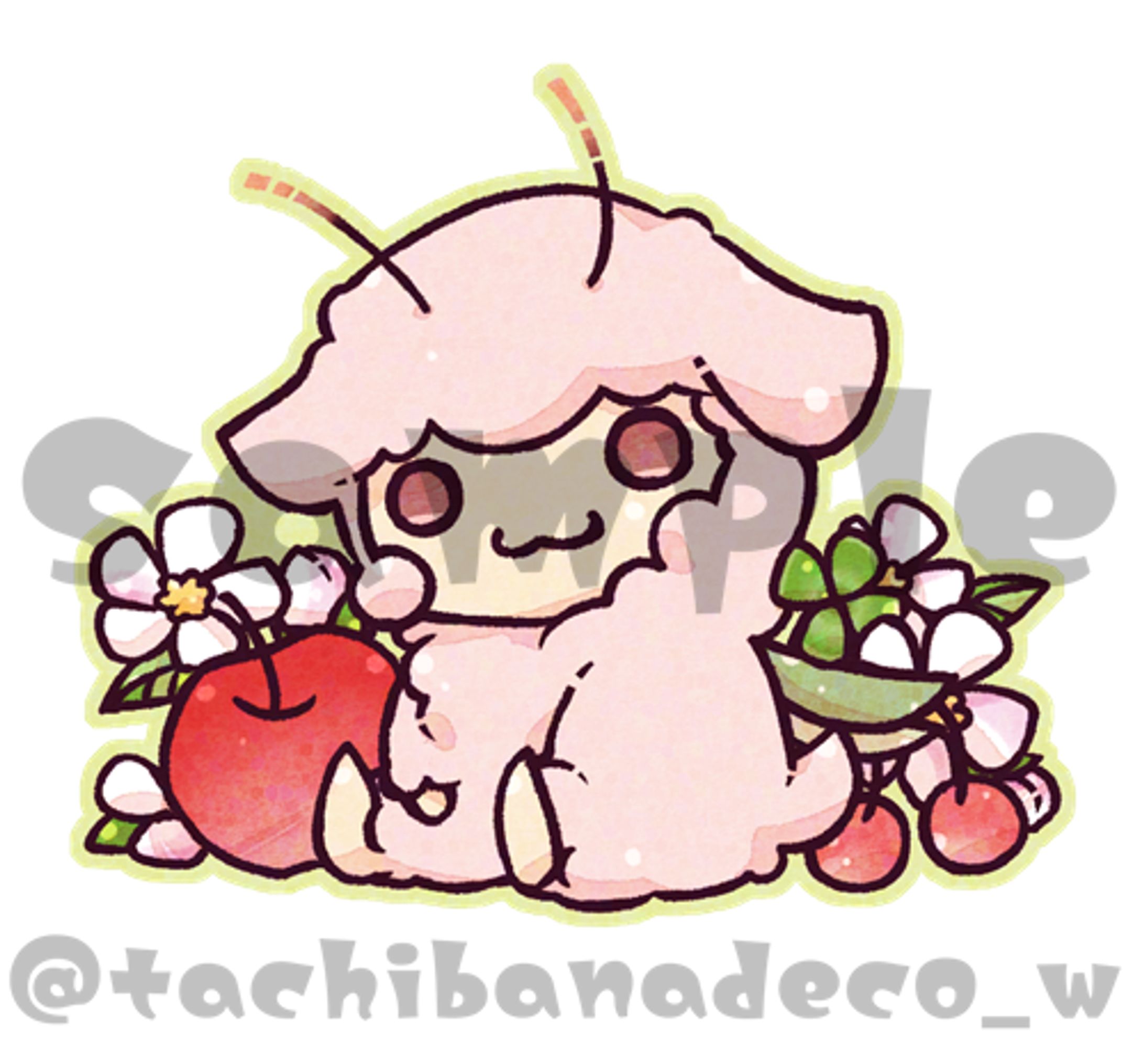 羊セミグッズ用イラスト-1