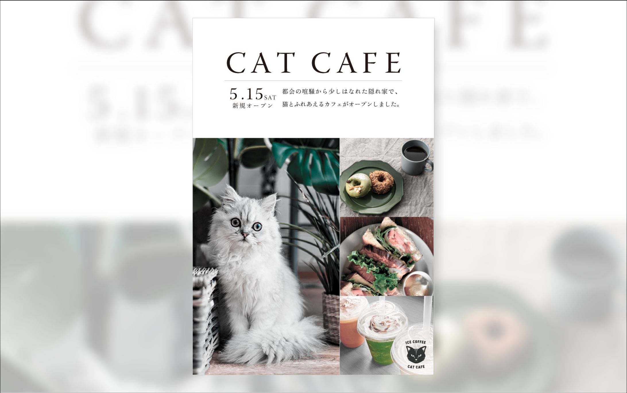 CAT CAFEチラシ（デザイン）-1