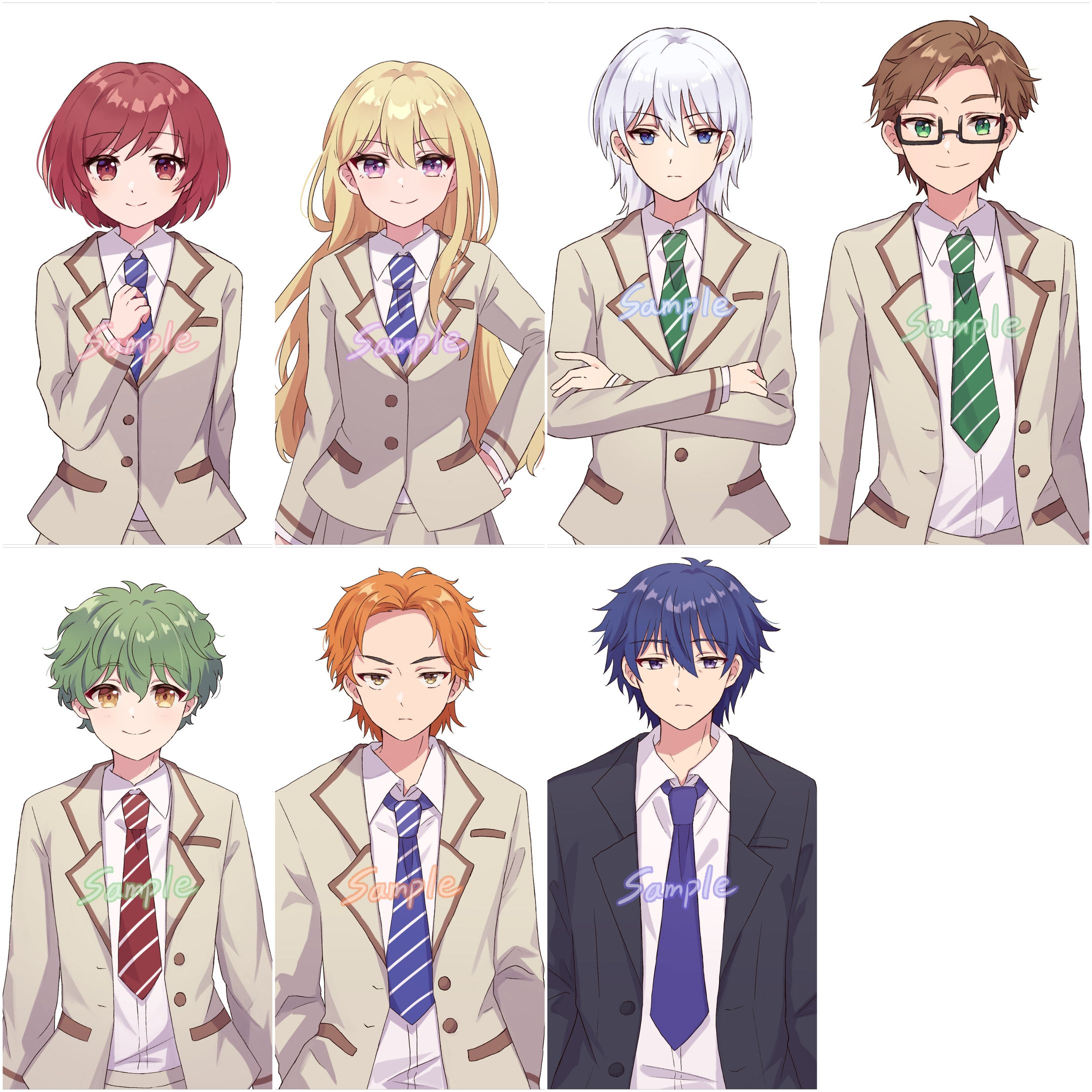 【Work】七つの大罪同好会　立ち絵イラスト-1