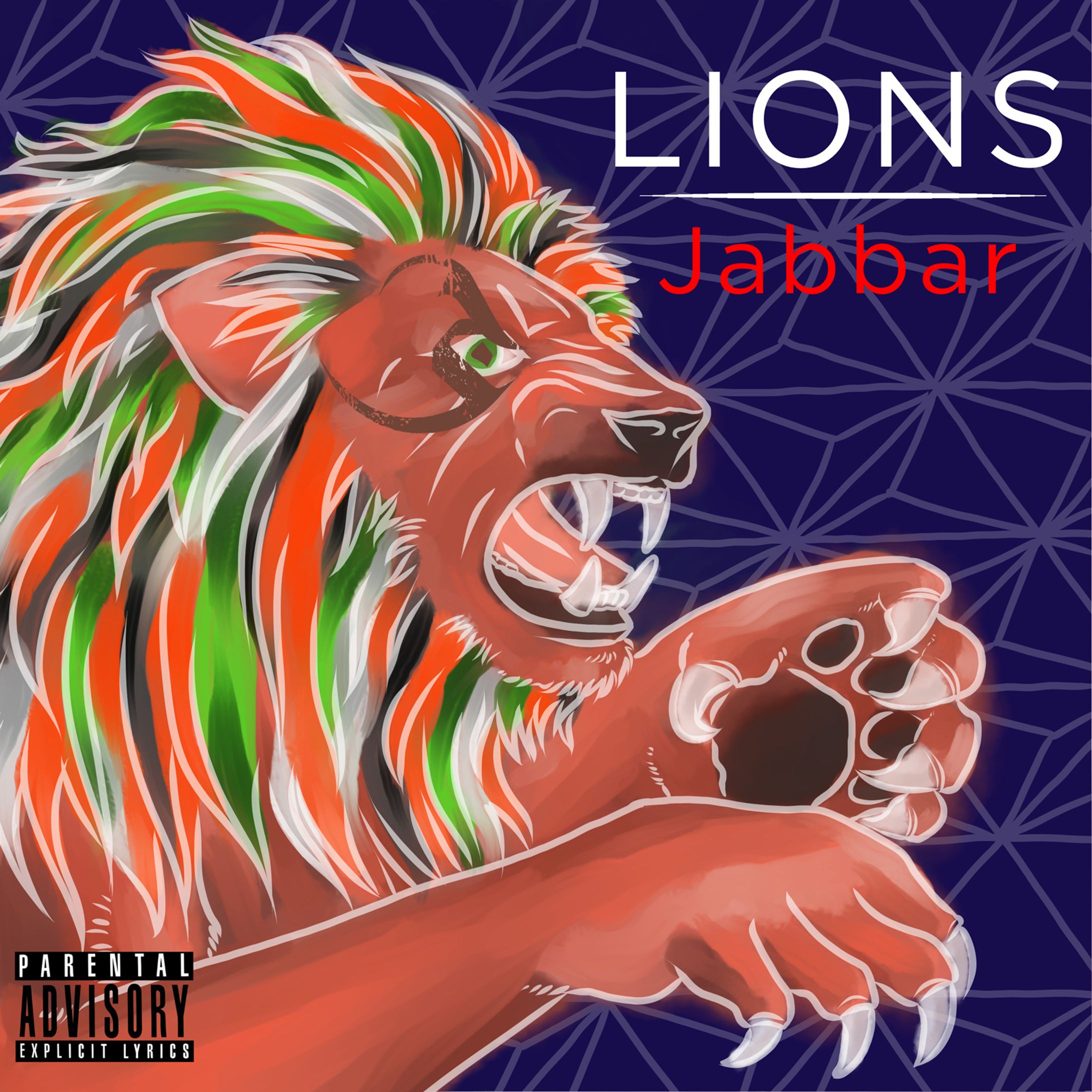 Album cover design for Jabbar's "Lions"-1