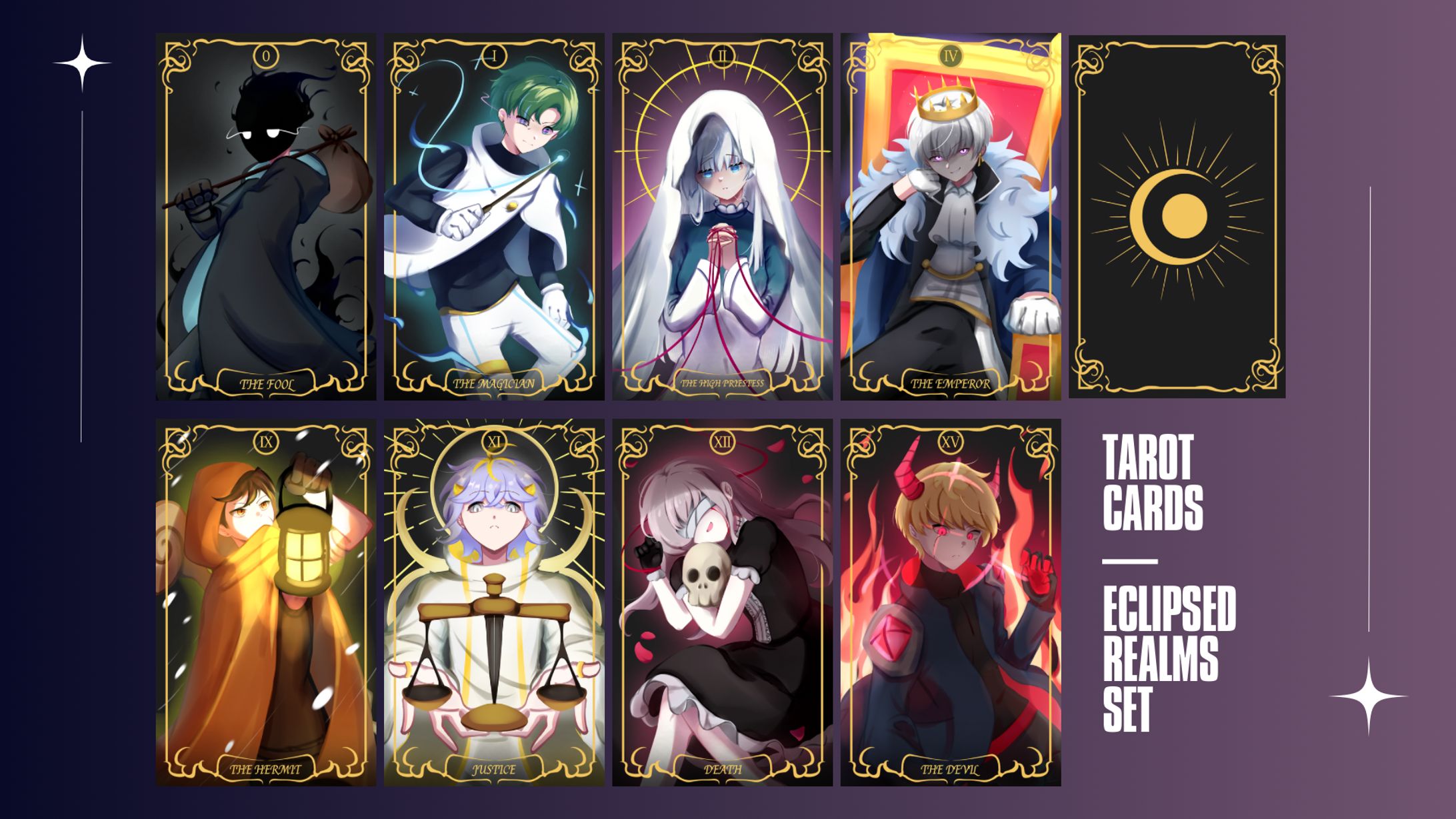 Eclipsed Realms — Tarot Cards-1