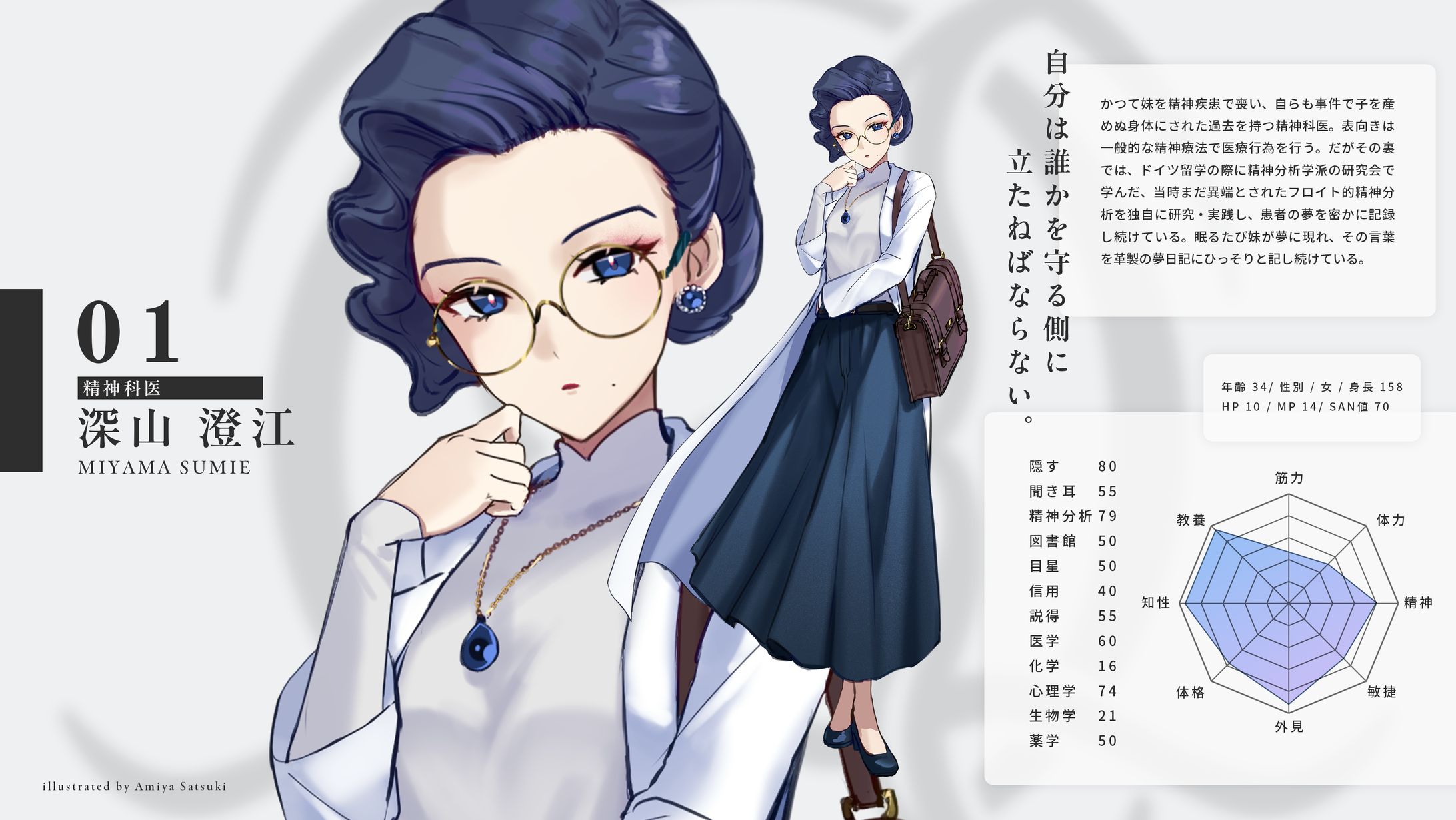 TRPG用立ち絵 HO精神科医 深山澄江-1