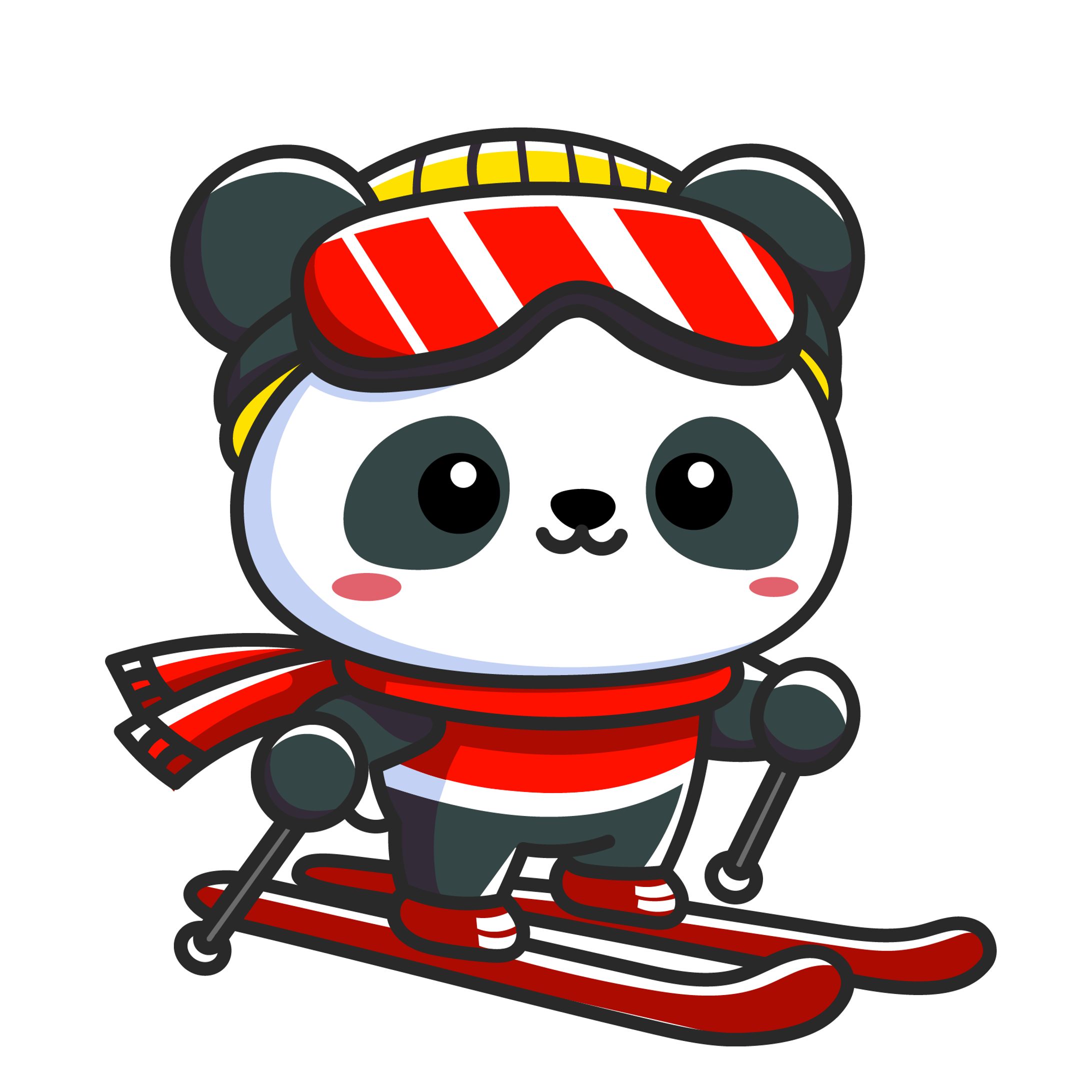 スキー×パンダ-1