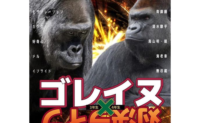 『ゴレイヌ』2021年11月10日

🦍🦍

この時期は検索履歴が
「ゴリラ　フリー素材」
「ゴリラ　横顔」
「ゴリラ　イケメン」
「HUNTER×HUNTER ロゴ」
とかで埋まってました。
Googleにゴリラ好きのHUNTER×HUNTERオタクだと思われていないか心配です。
　
ロゴの再現をかなり頑張りました。初めてパロディ的なもの。
難しかったけど楽しかった。やった〜

スタッフしたのも覚えてる。
お客さん誘導だったかな。
すごく豪華な面子でしたね。

ライブ当日印刷してくださったのが嬉しすぎて、持ち帰りました。未だに部屋の壁に貼ってあります。毎晩ゴリラ2匹に見守られながら寝ています。