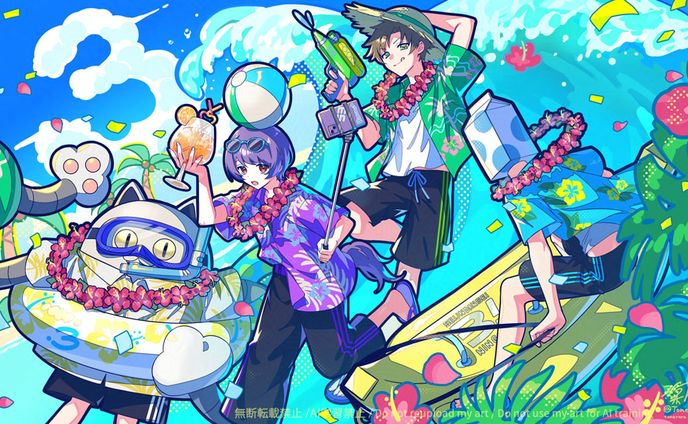 成人男性三人組様▶キービジュアル、グッズ用イラスト