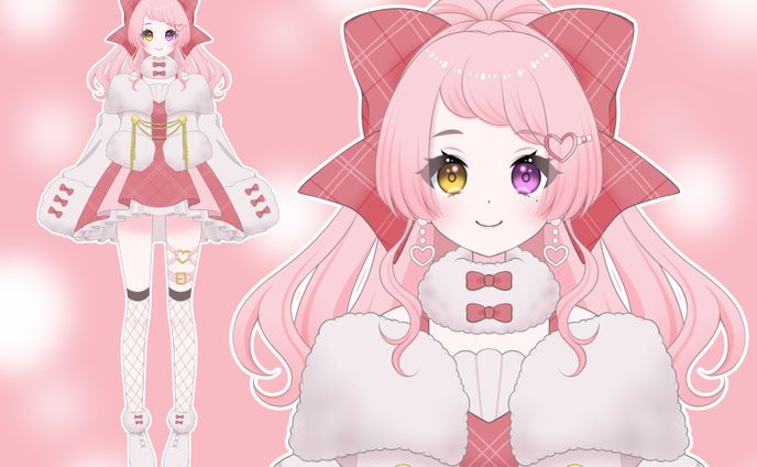 ファージャケットの女の子【パーツ分け済PSD】