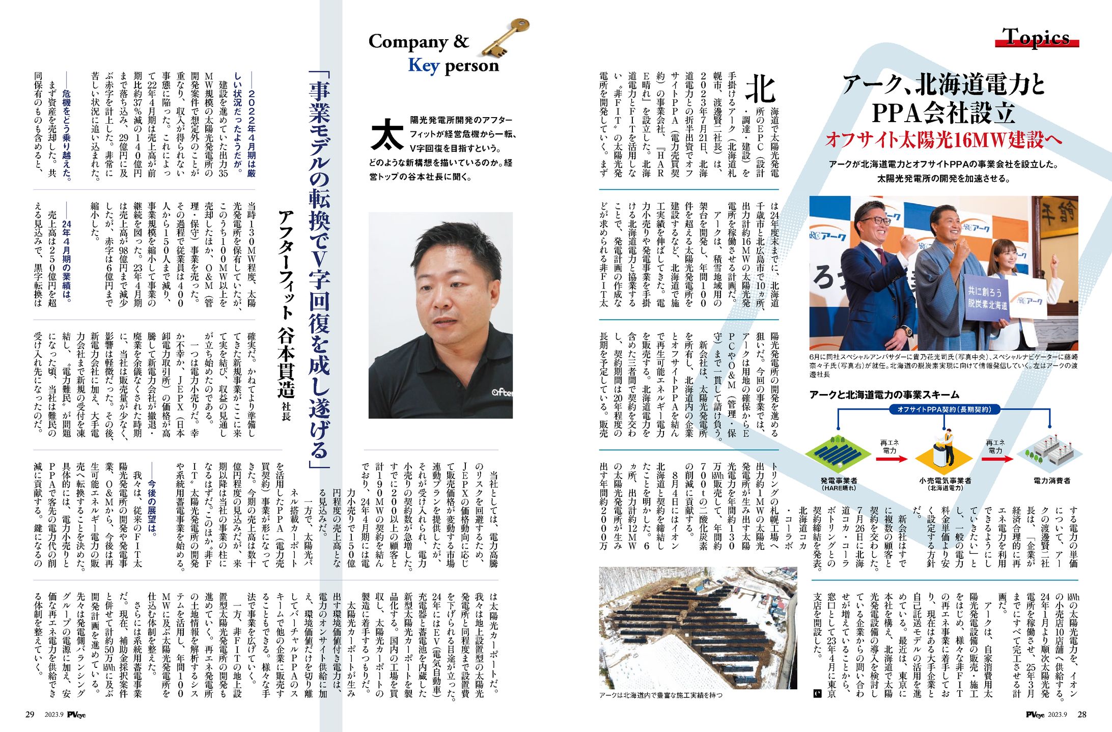 PVEYE2023年09月号　事業モデルの転換でV字回復を成し遂げる　アフターフィット谷本貫造社長-1