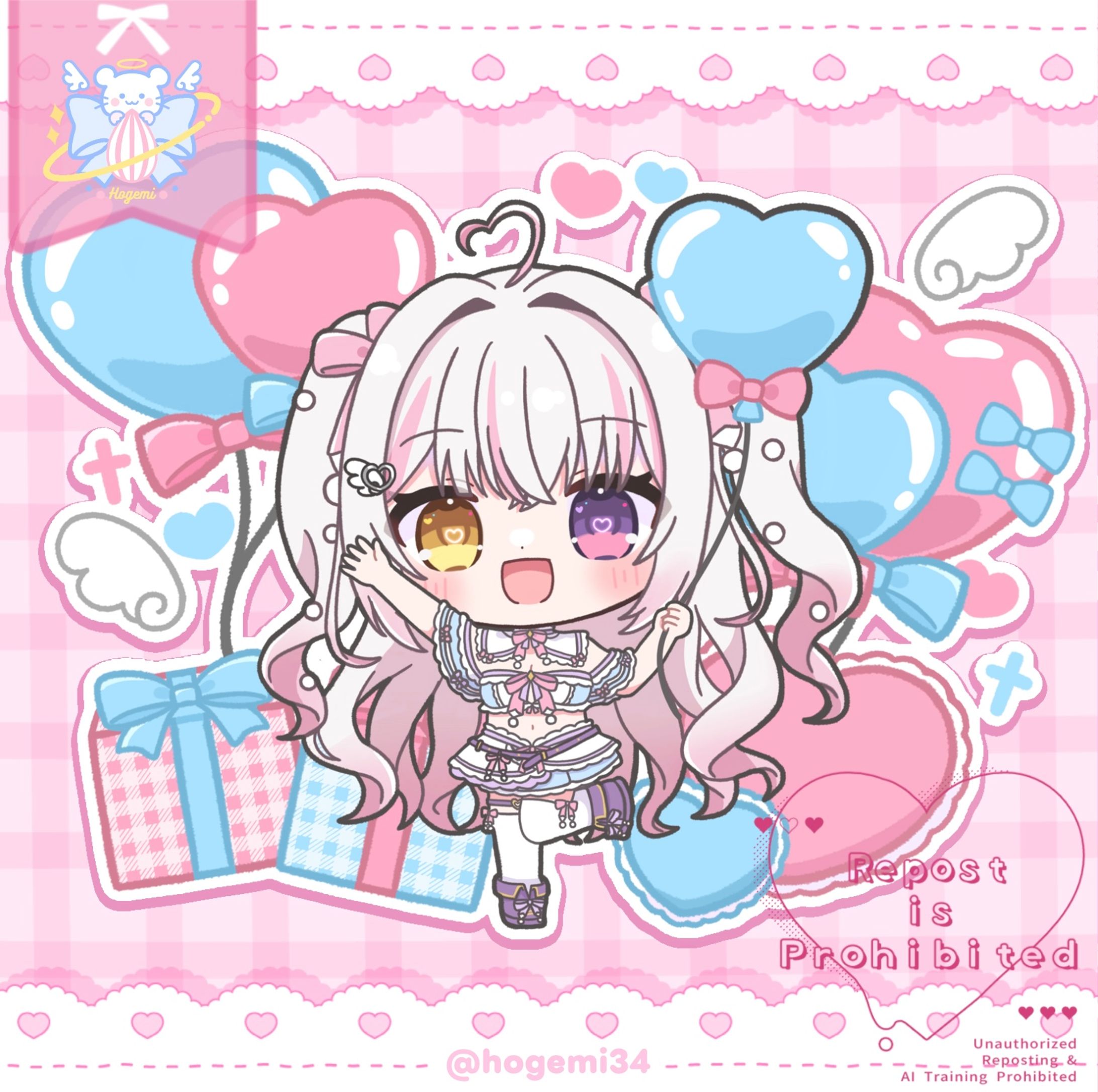 らぶ♡どる所属 雪羽ふわり様 生誕祭グッズイラスト-1
