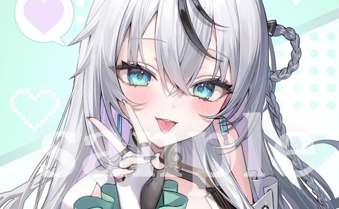 MUGEN LIVE所属・白咲 露理様 アイコン、サムネイル用イラスト