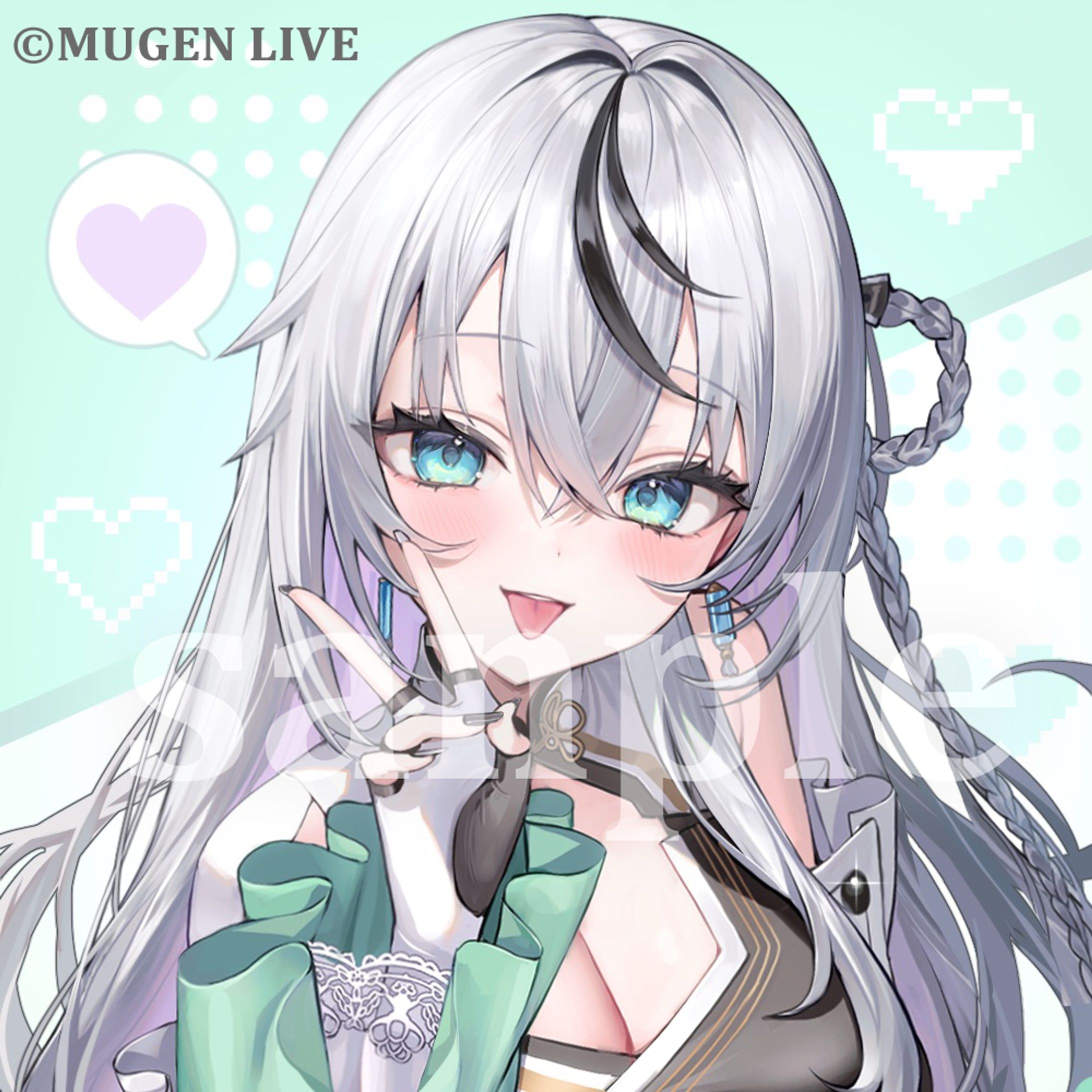 MUGEN LIVE所属・白咲 露理様 アイコン、サムネイル用イラスト-1