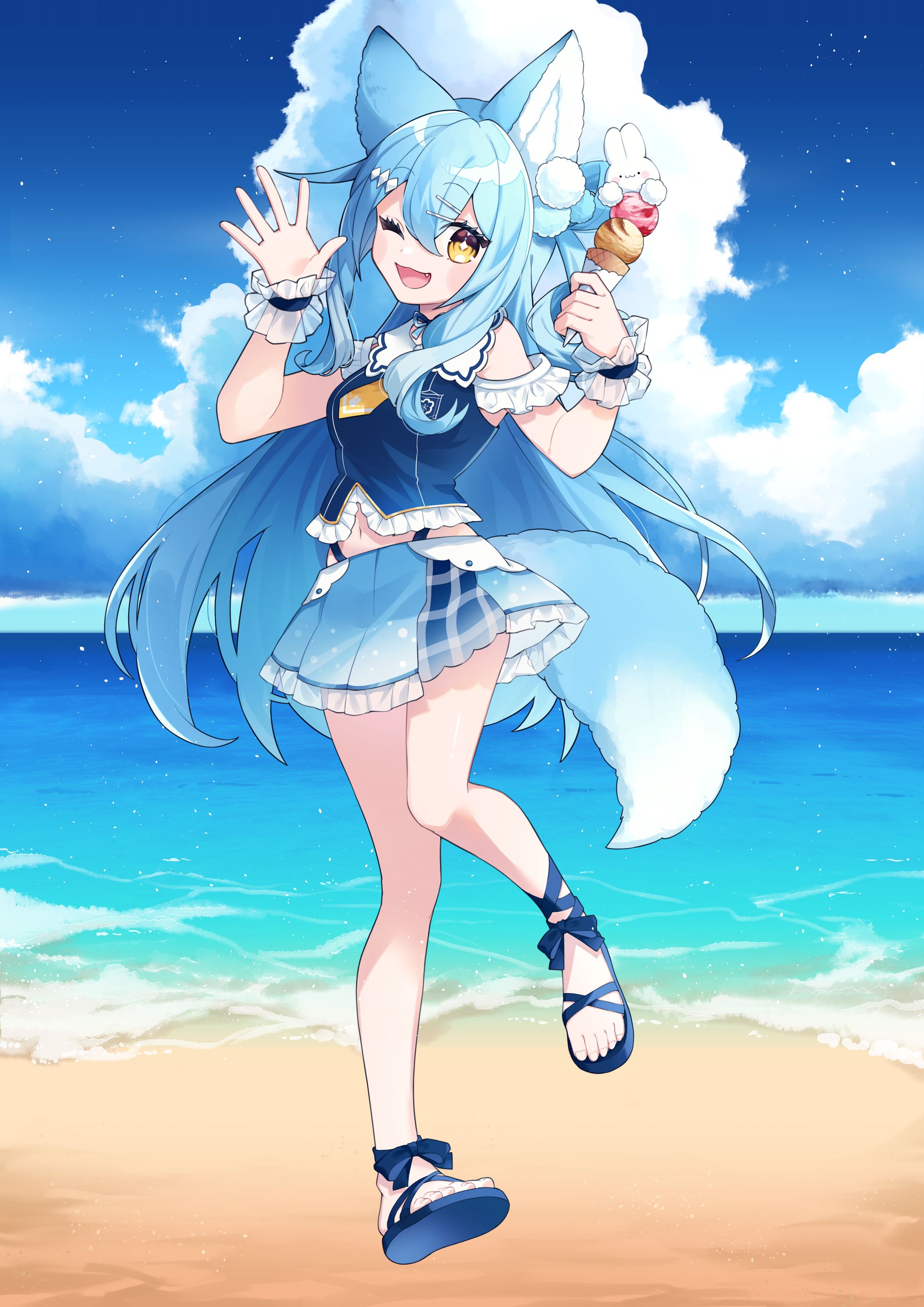 雪餅ののめ様サマー用イラスト-1