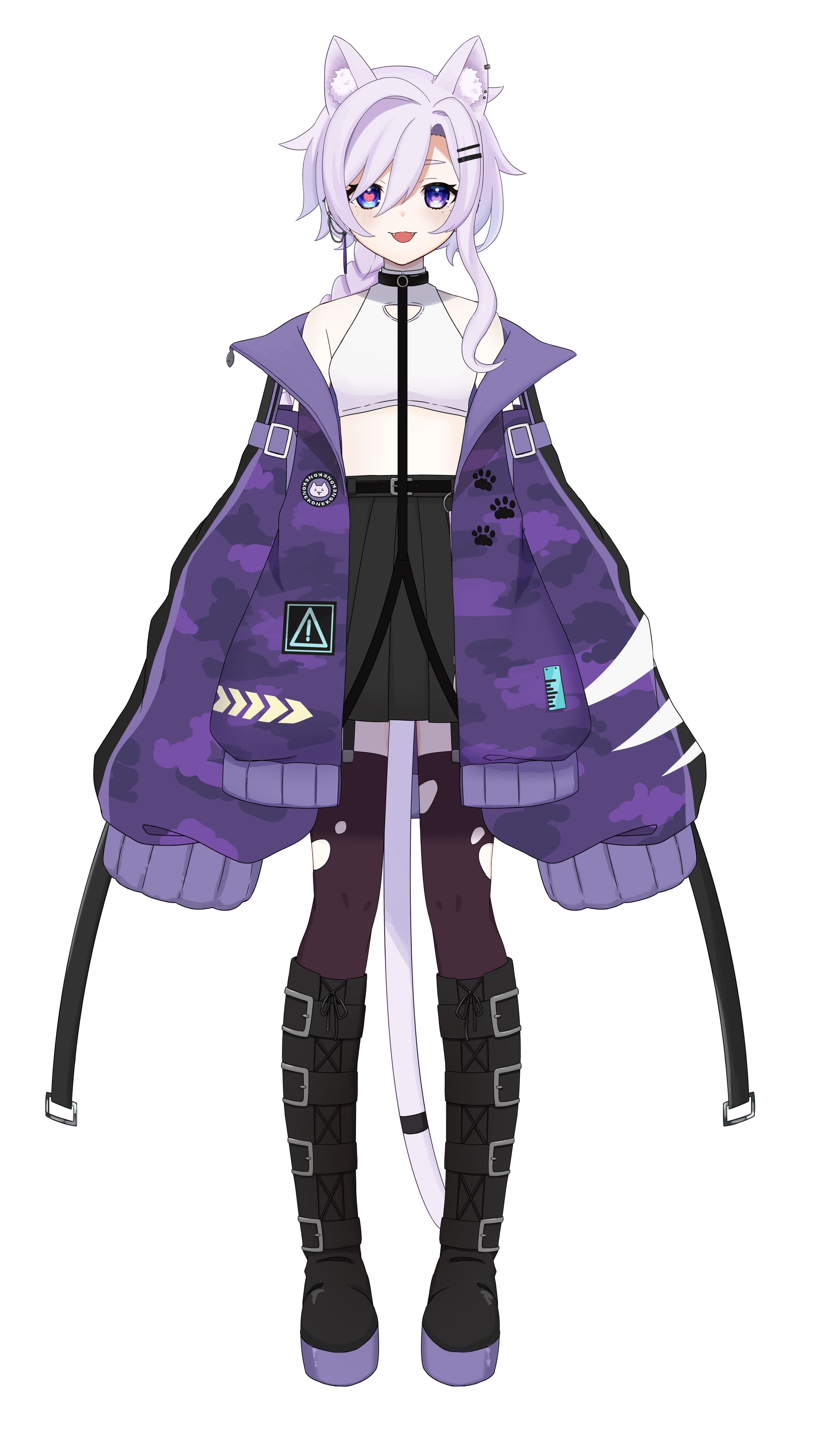 【猫葉蒔音】live2D用イラスト-1