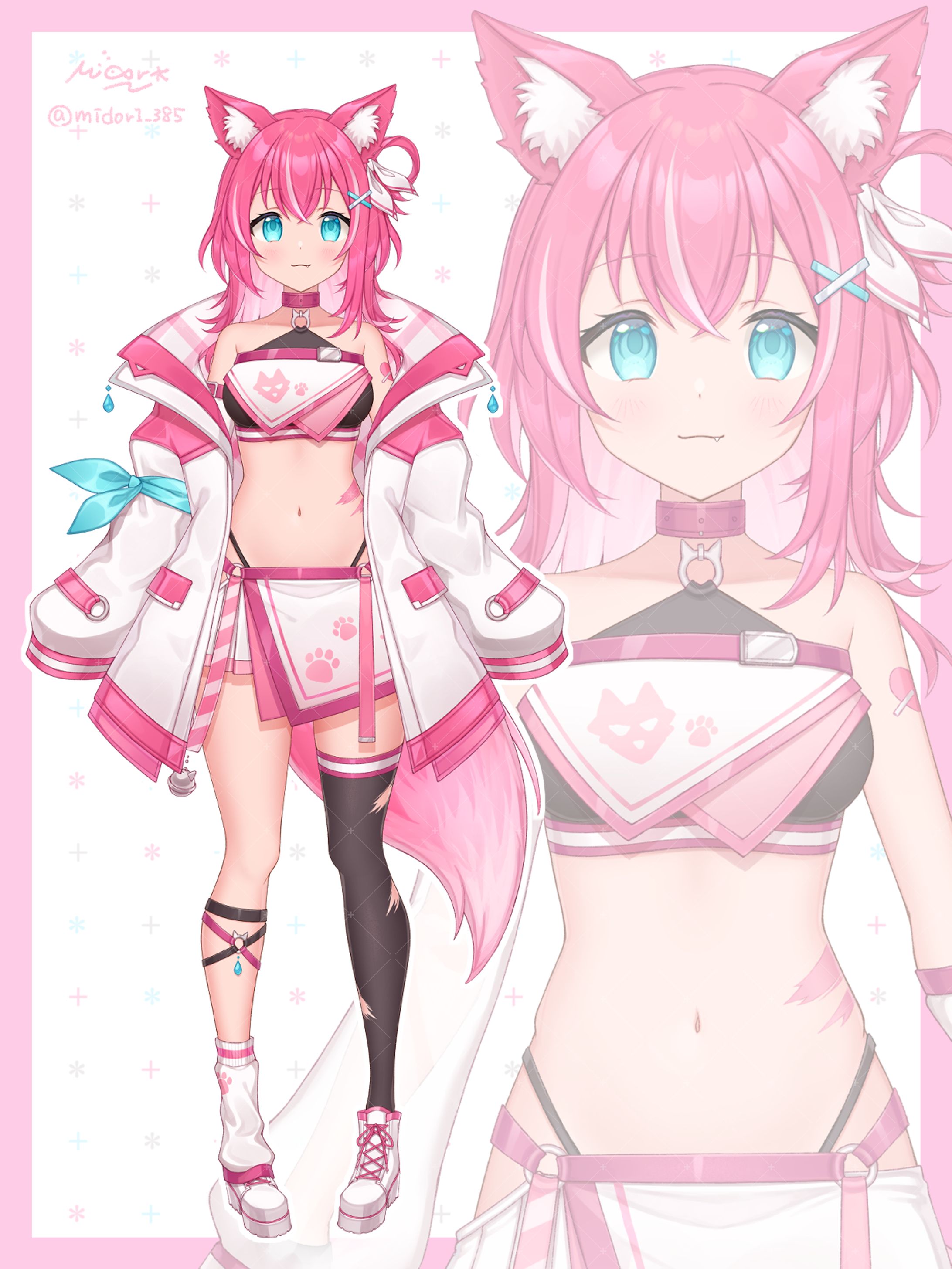 小狼ウル様 Live2D用立ち絵-1