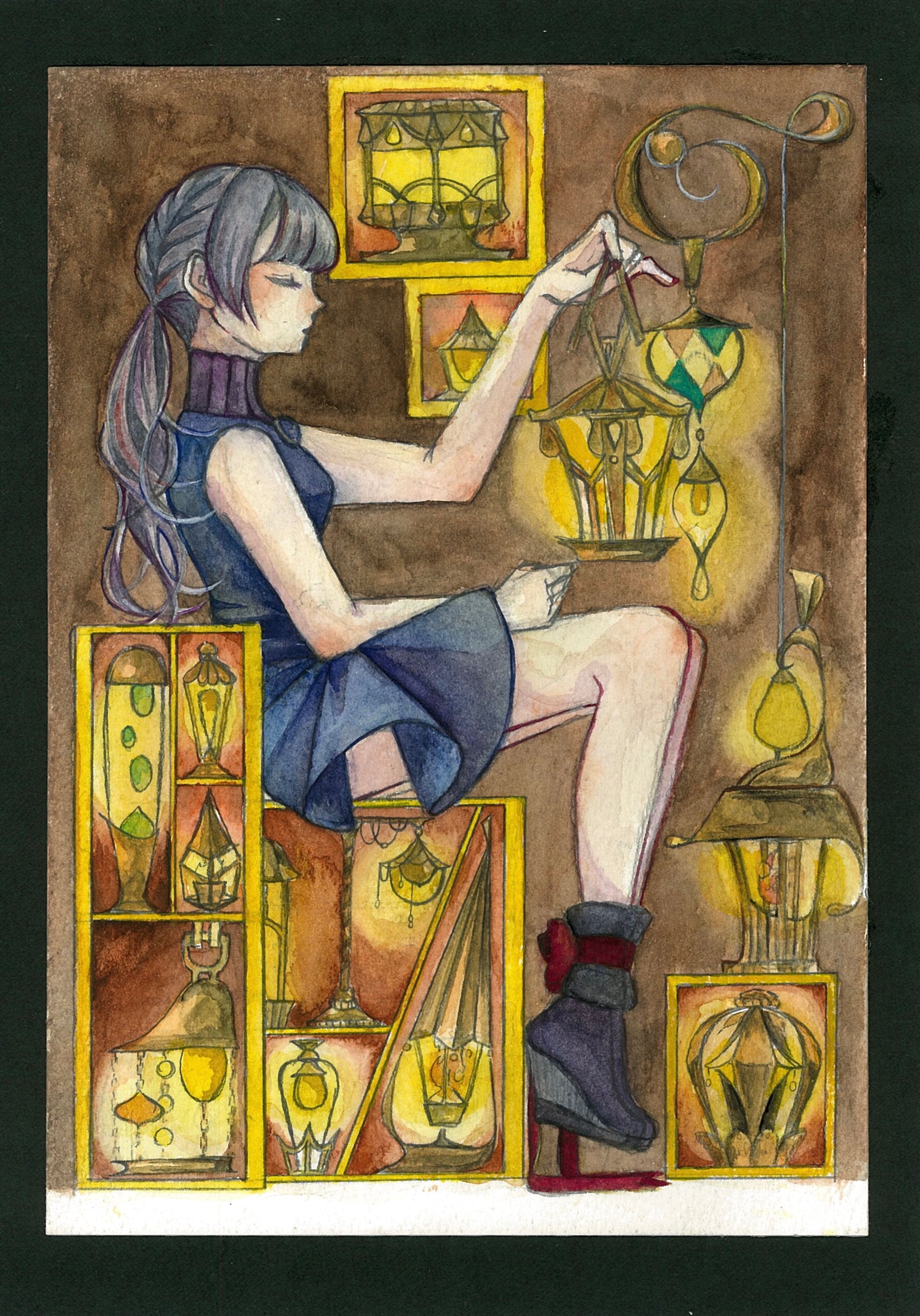 2018  展示会作品　水彩-1
