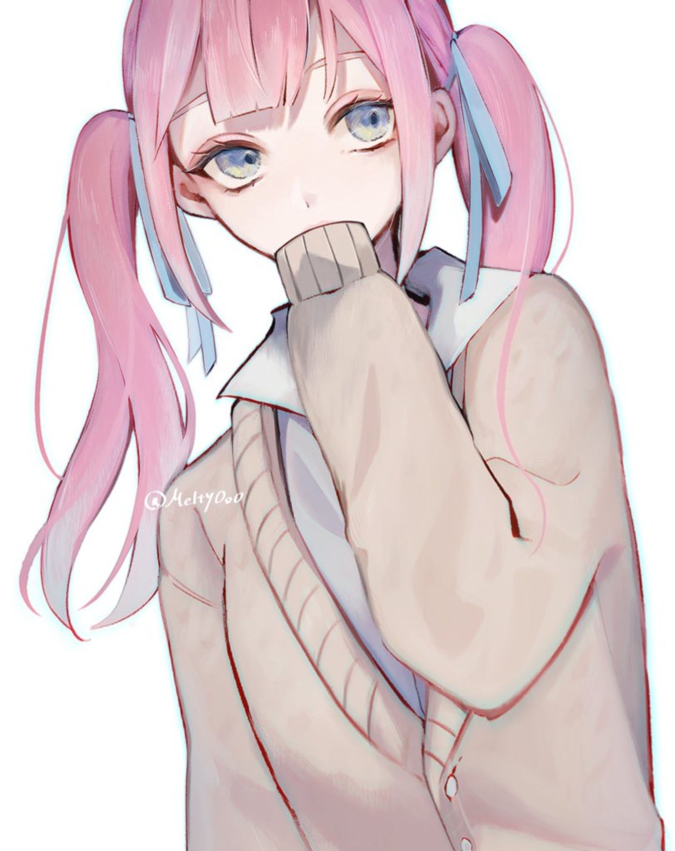 【一次創作】ピンク髪の女の子-1