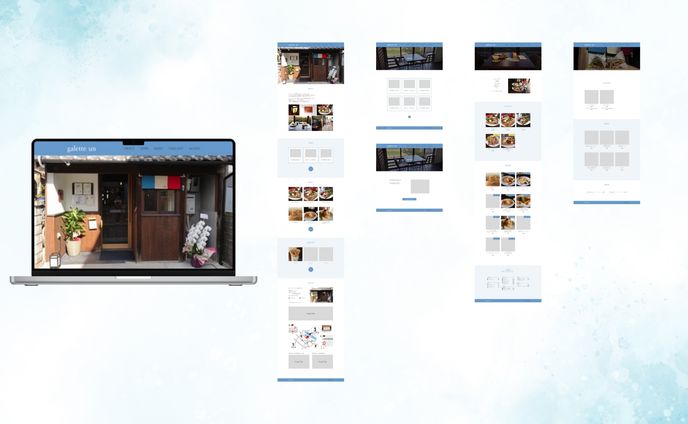 galetteun様 HPデザイン制作、実装作業