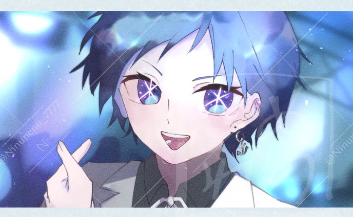 ご依頼品　夕凪湊様 「アイドル」歌ってみたサムネイルイラスト