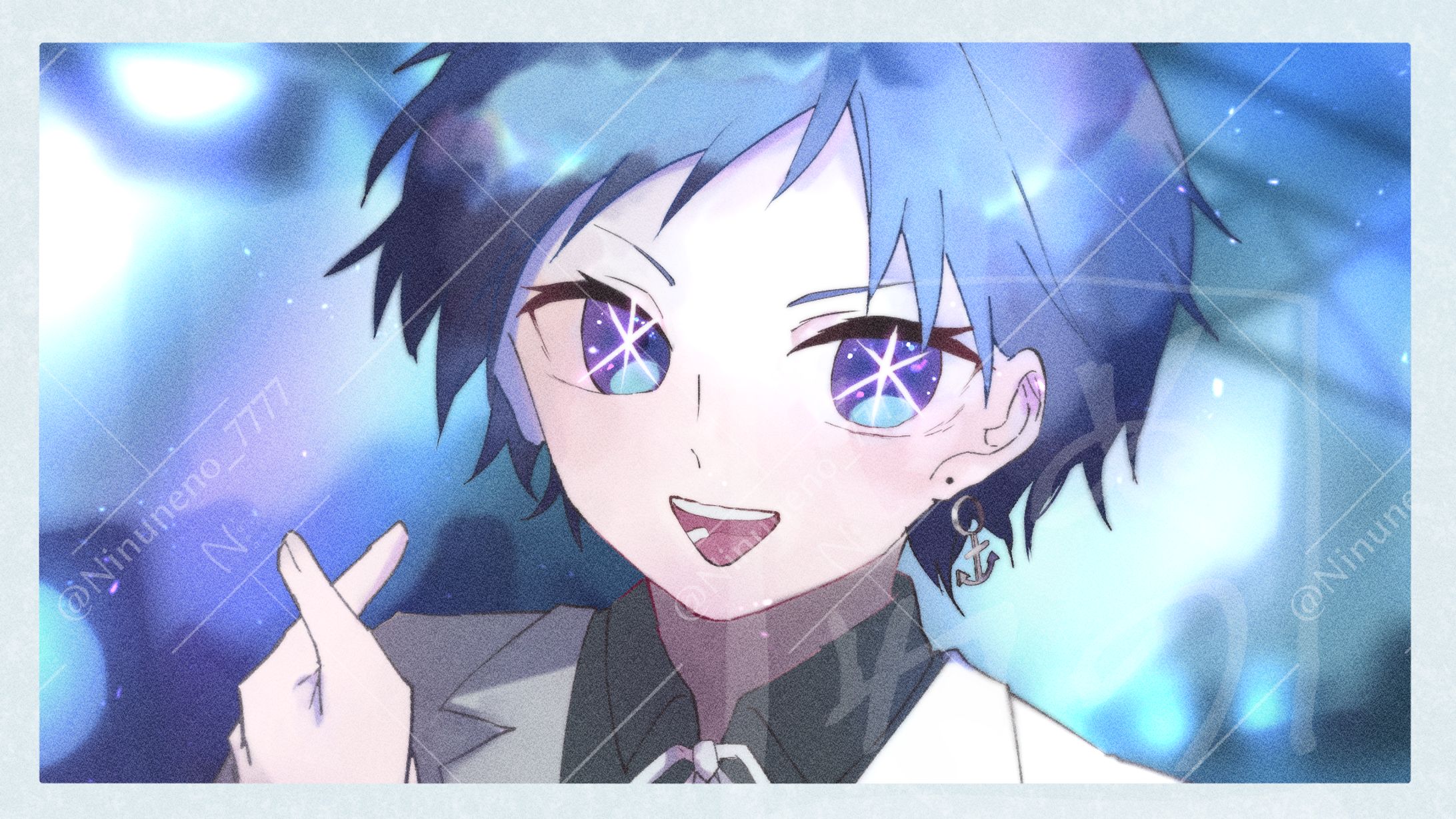 ご依頼品　夕凪湊様 「アイドル」歌ってみたサムネイルイラスト-1