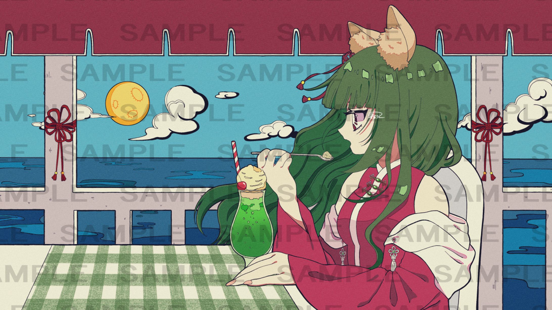 とある季節のテラス席にて-1