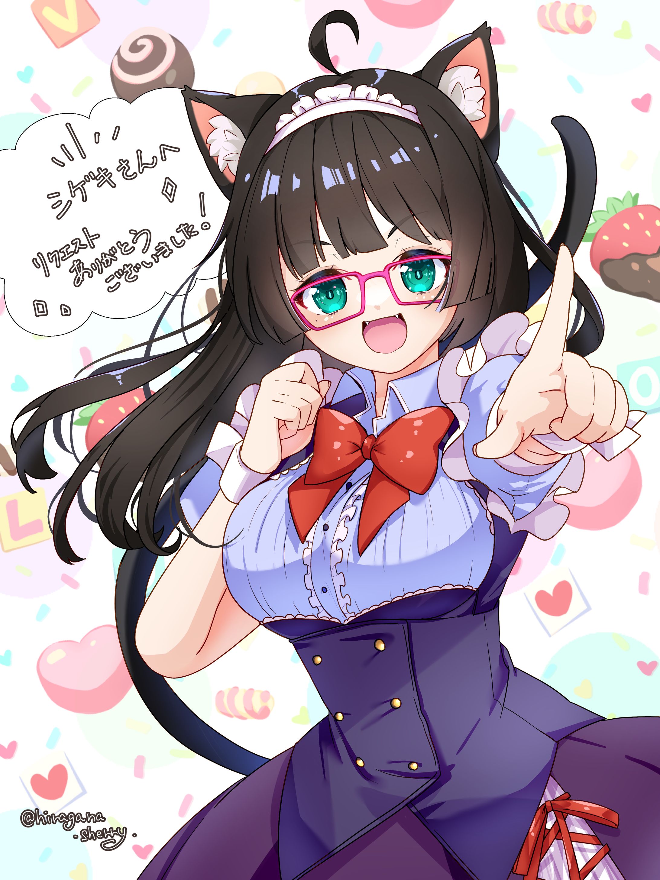 【Skeb】猫森彩奈さまファンアート-1