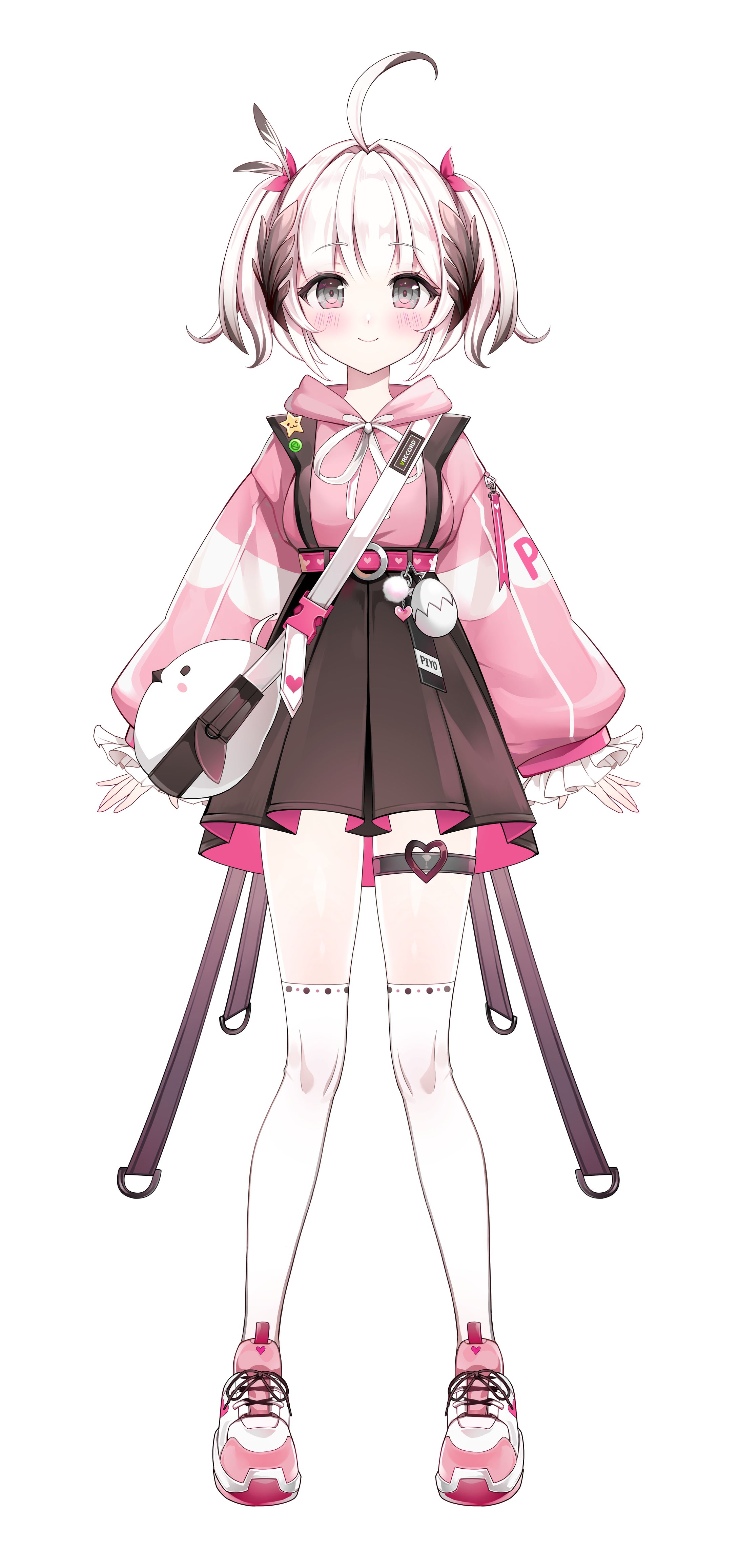VRECORD피요 Vtuberデザイン、イラスト、三面図-1