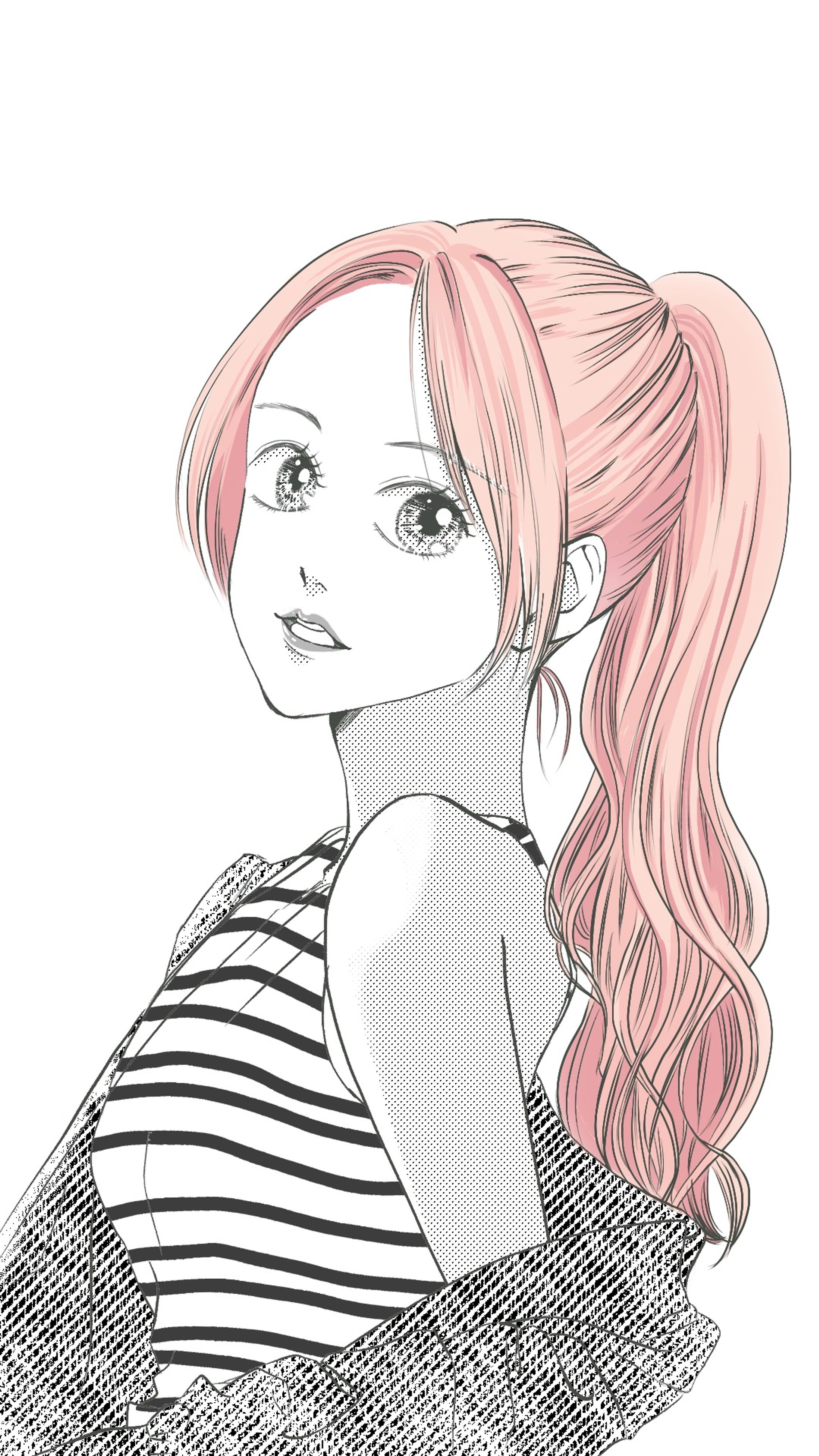 ピンク髪の女の子-1