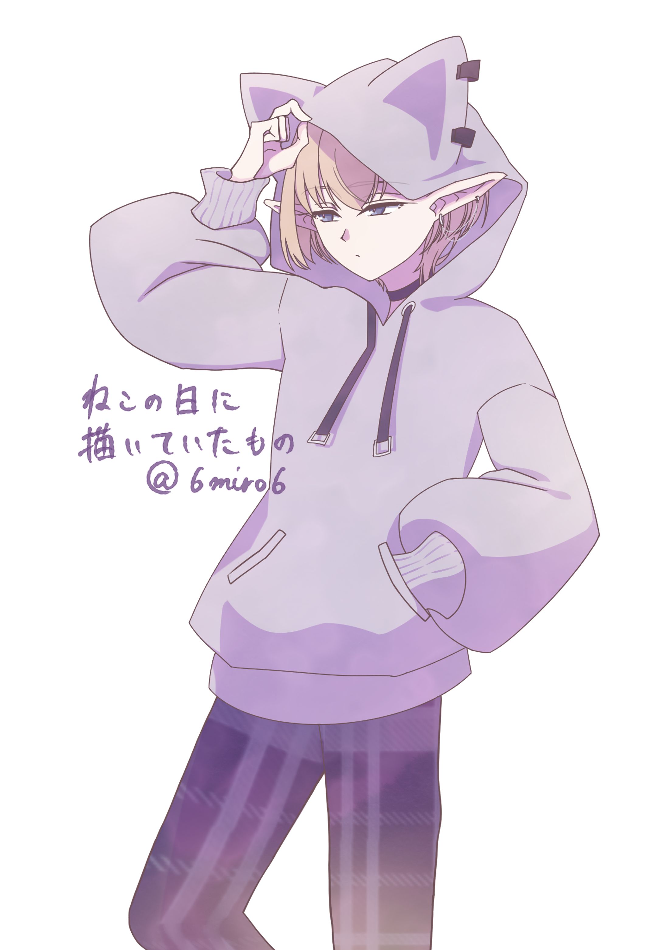 【創作】立ち絵と表情差分1枚と無関係冬ラクガキ-1