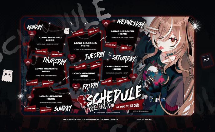Fan-Schedule for Mumei (HOLOLIVE EN)