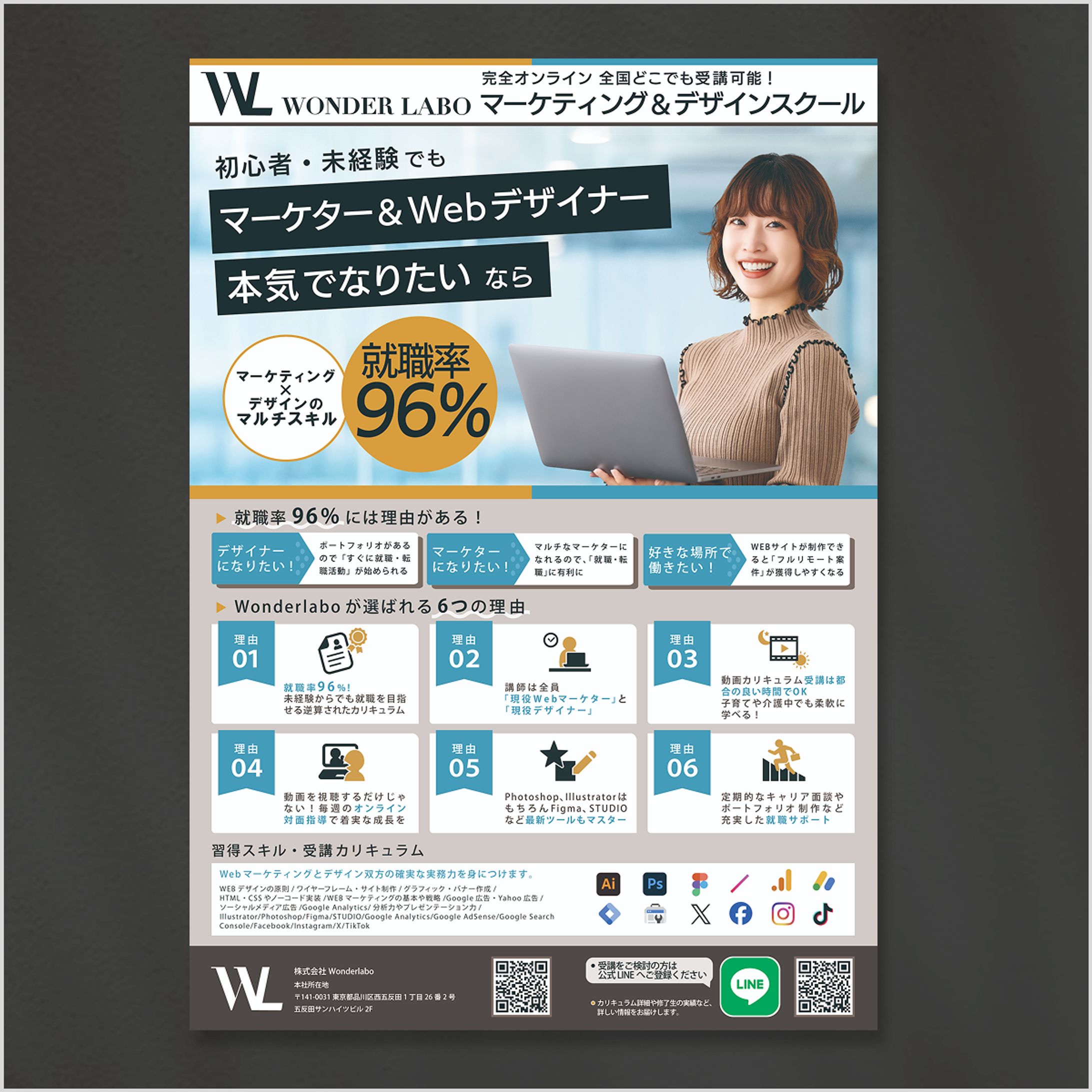 株式会社wonderlabo （架空案件） | Flyer Design -1