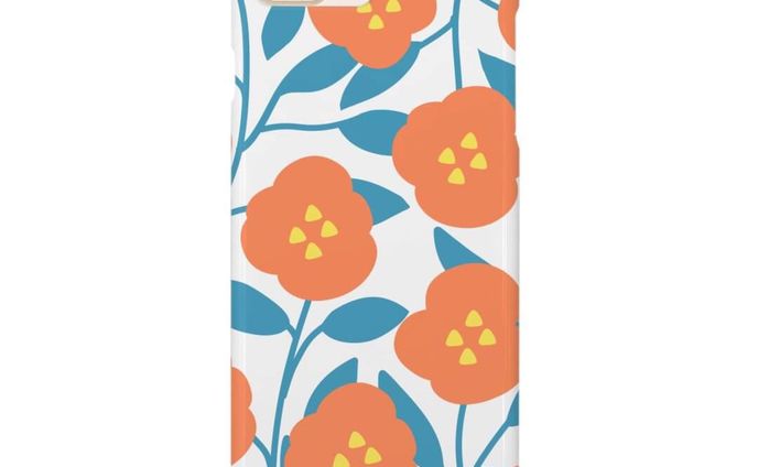 オレンジの花たち(スマホケース)