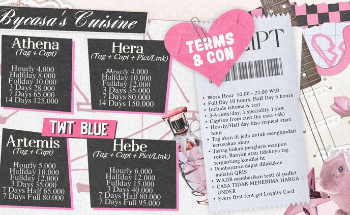 Custom Price List for Casa