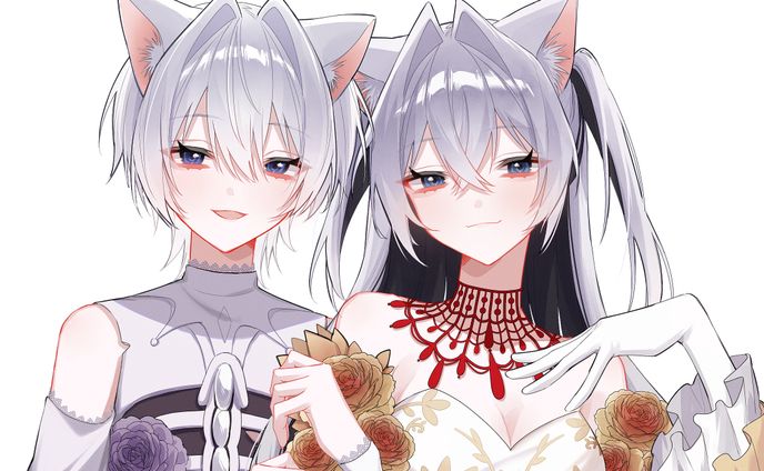 画面内2人 ペア画イラスト