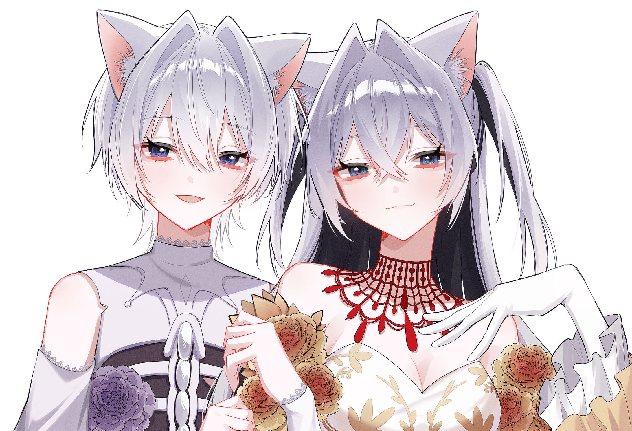 画面内2人 ペア画イラスト-1